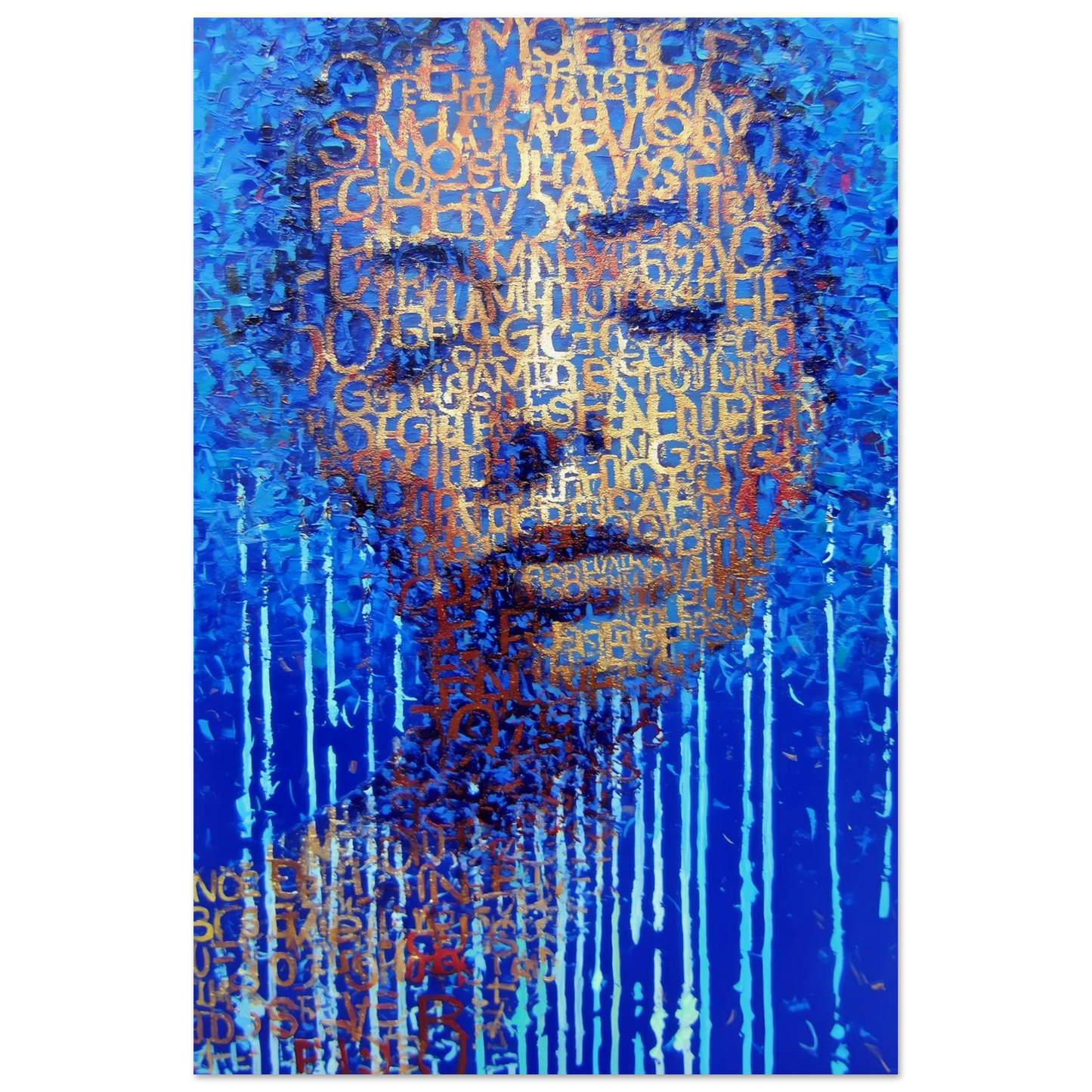 Visage de Lettres — affiche d'art — vue 4 — art mural STNCL