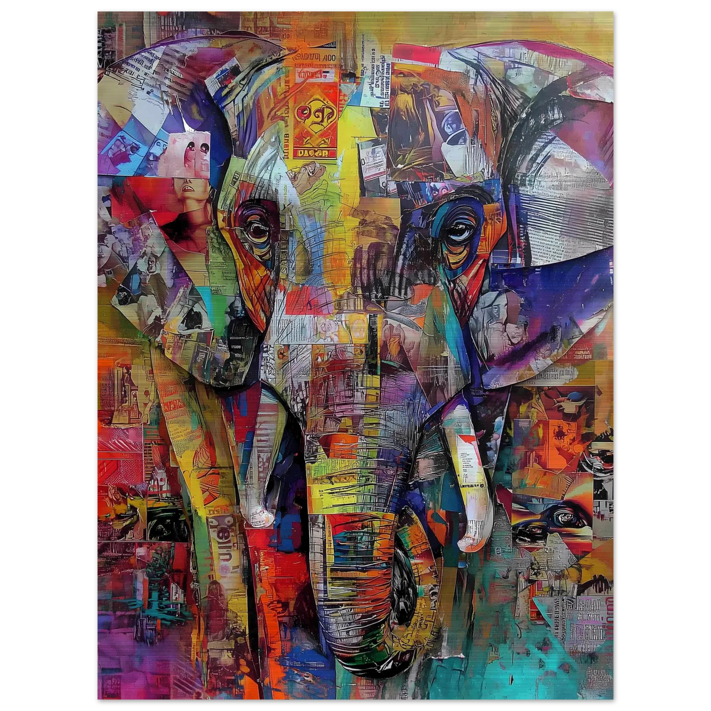 Éléphant de Papier — tableau aluminium — vue 5 — art mural STNCL