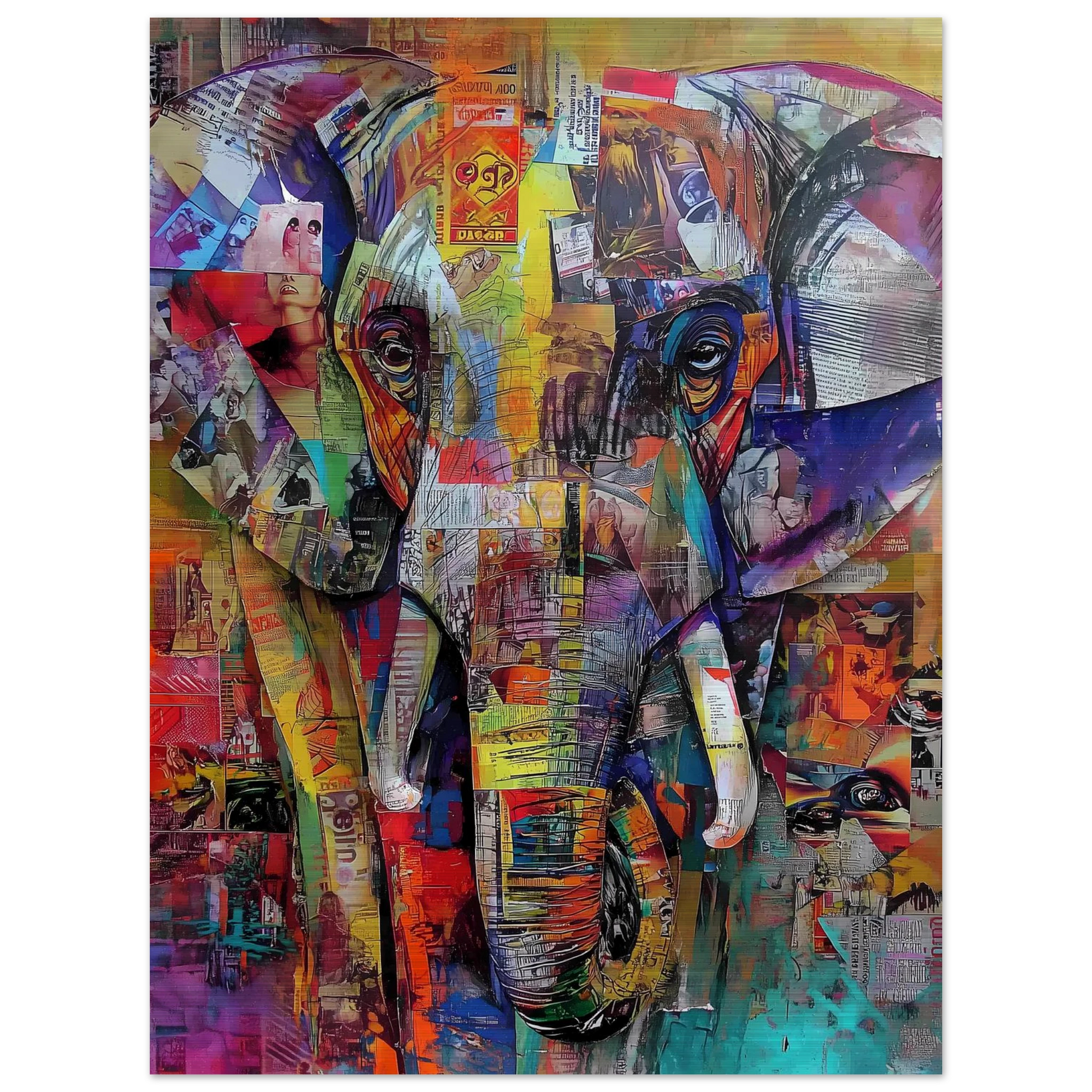Éléphant de Papier — tableau aluminium — vue 5 — art mural STNCL