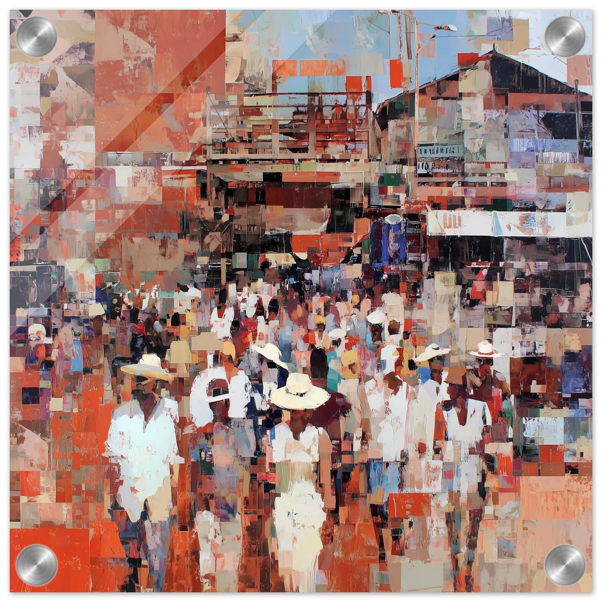 Marché en Couleurs — tableau plexiglas — vue 3 — art mural STNCL