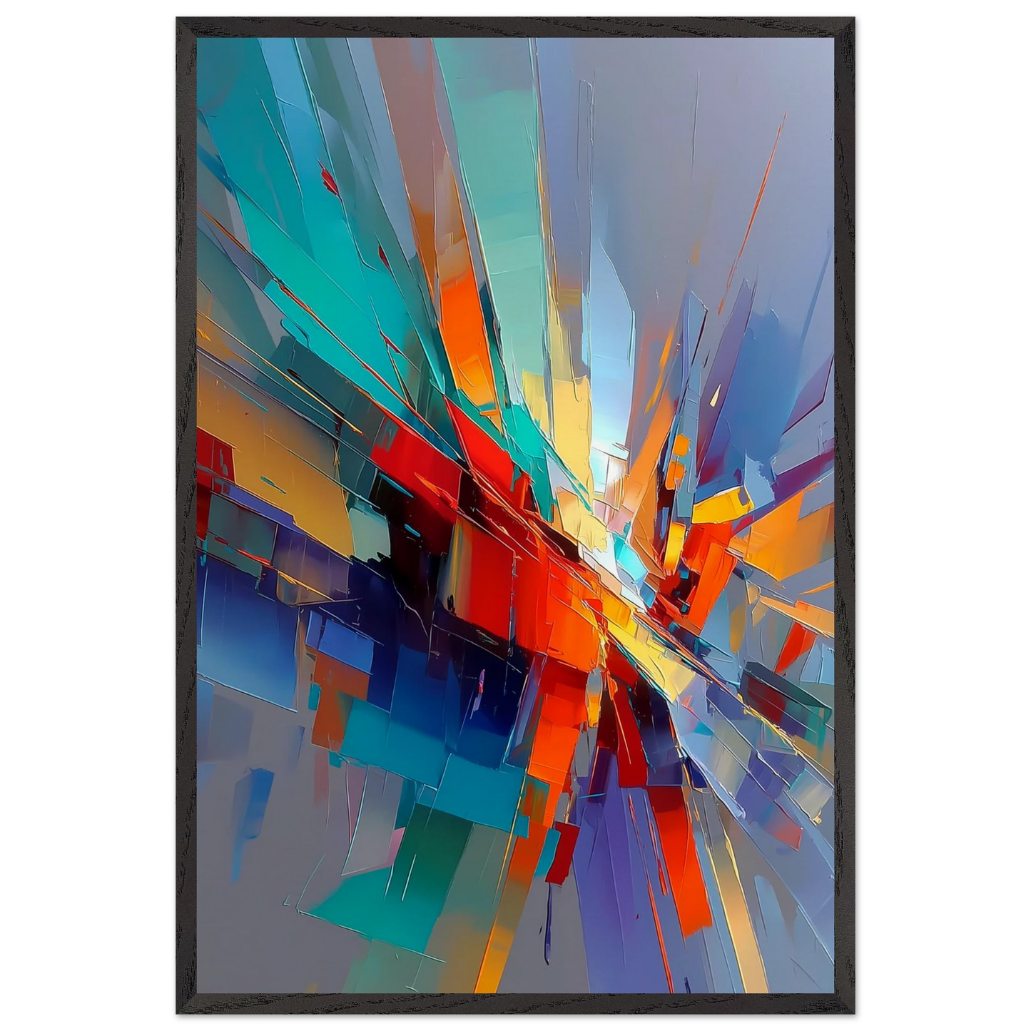 Point de Fuite — tableau encadré bois — vue 2 — art mural STNCL