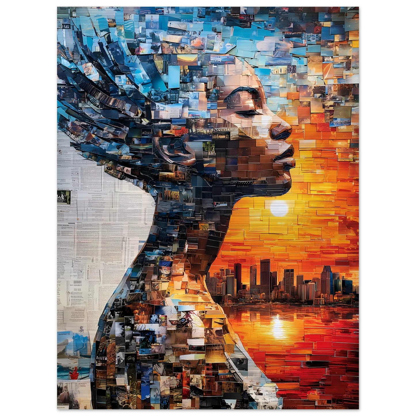 Horizon de Papier — tableau aluminium — vue 5 — art mural STNCL