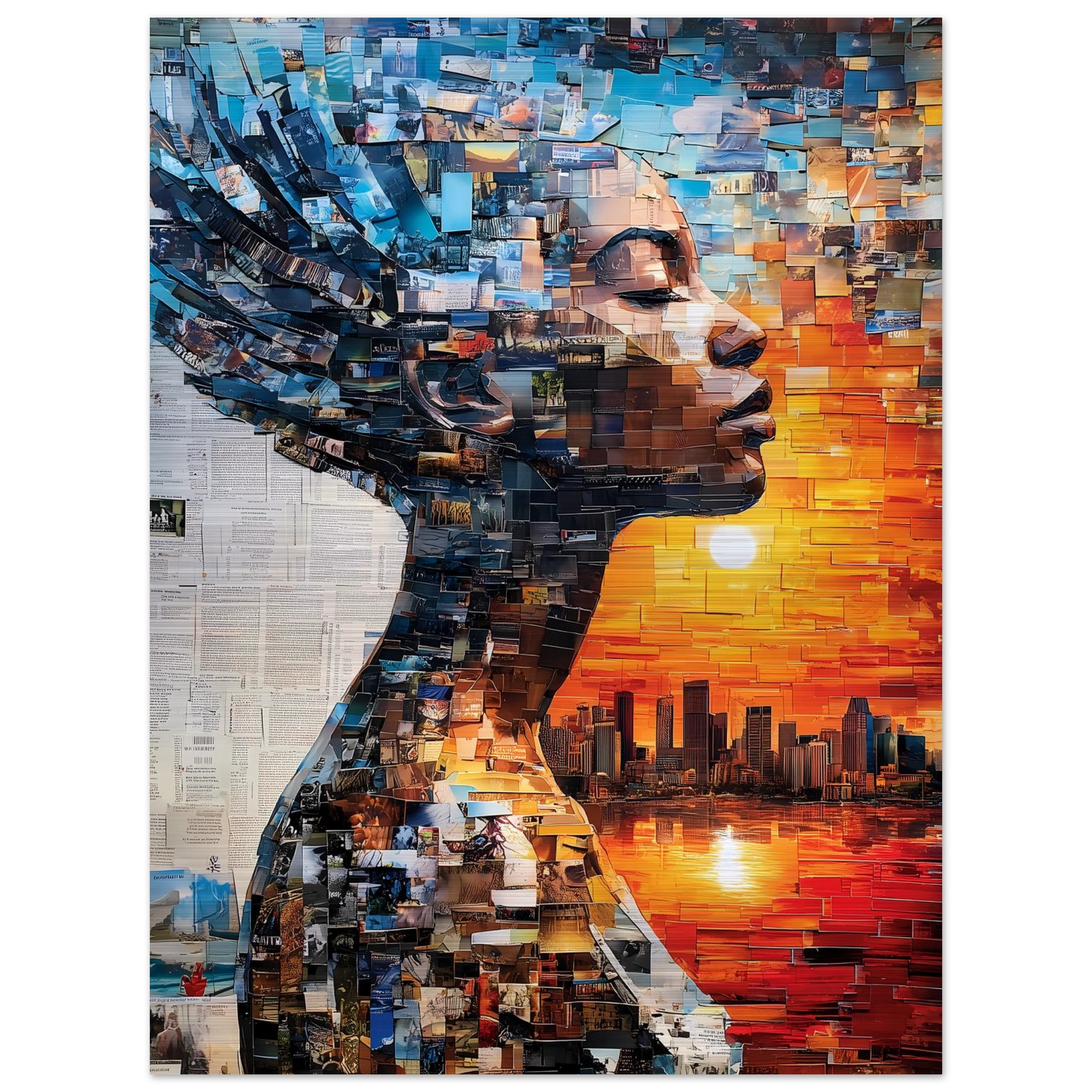 Horizon de Papier — tableau aluminium — vue 5 — art mural STNCL