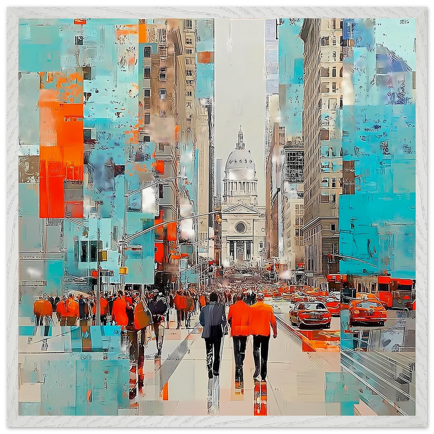 Avenue Cathédrale — tableau encadré bois — vue 5 — art mural STNCL