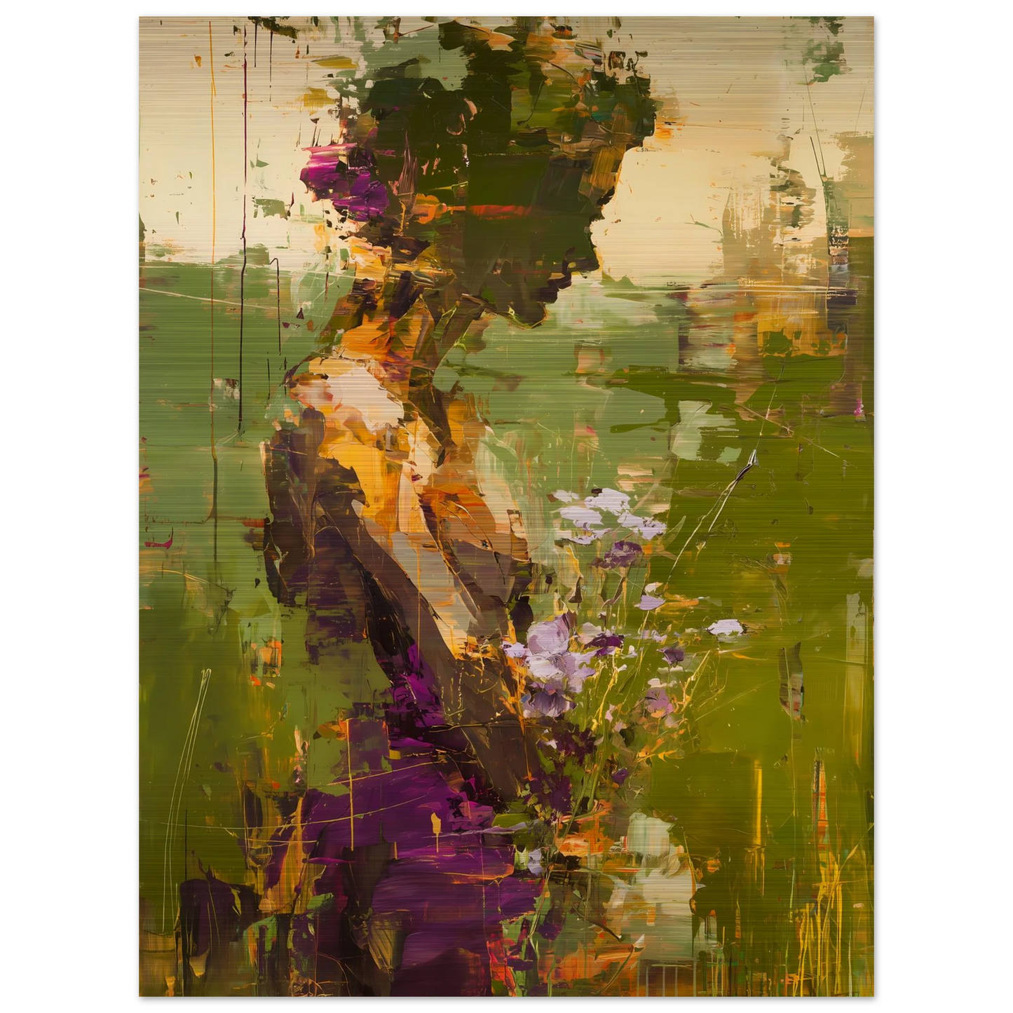 Dans les Herbes Hautes — tableau aluminium — vue 2 — art mural STNCL