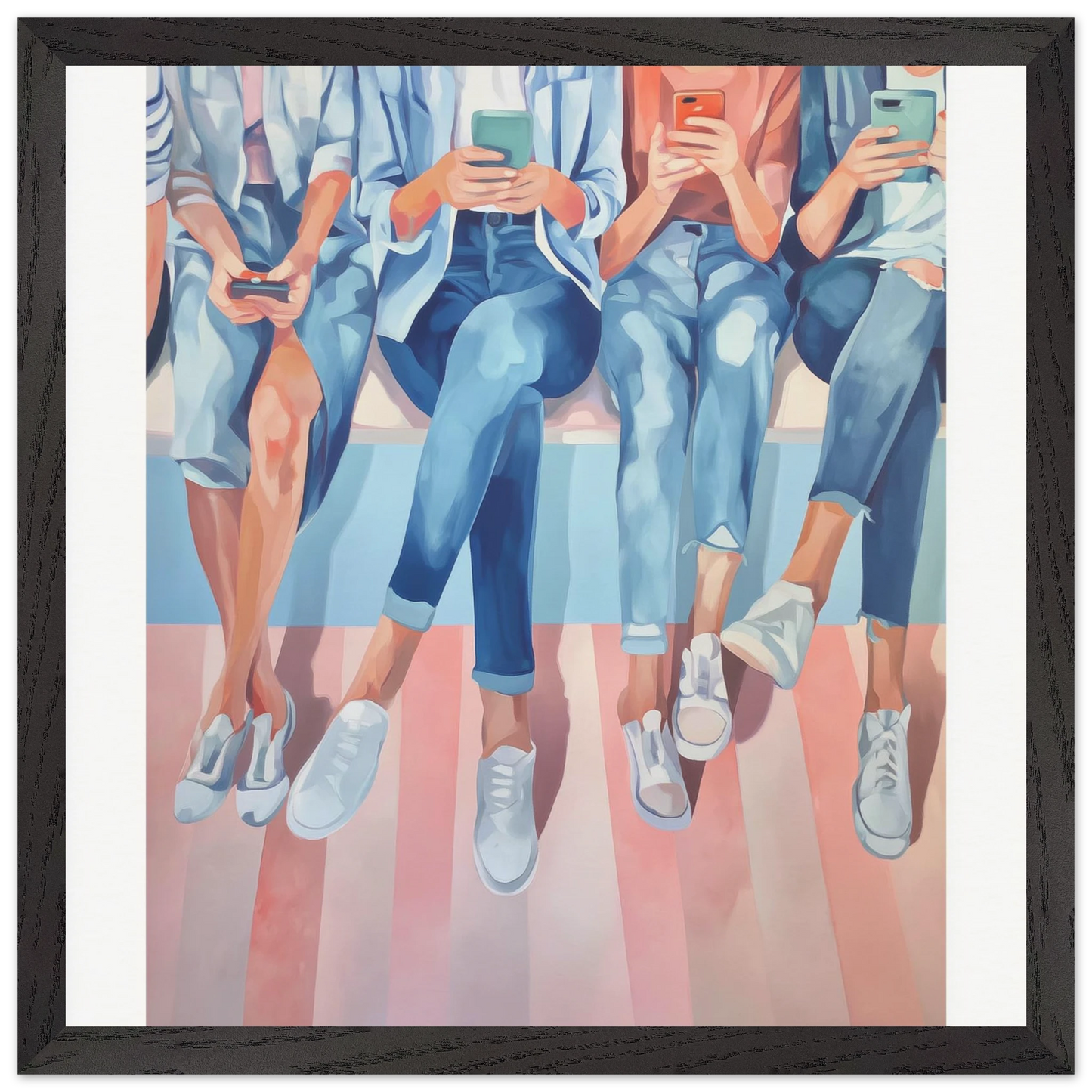 Génération Connectée — tableau encadré bois — vue 9 — art mural STNCL