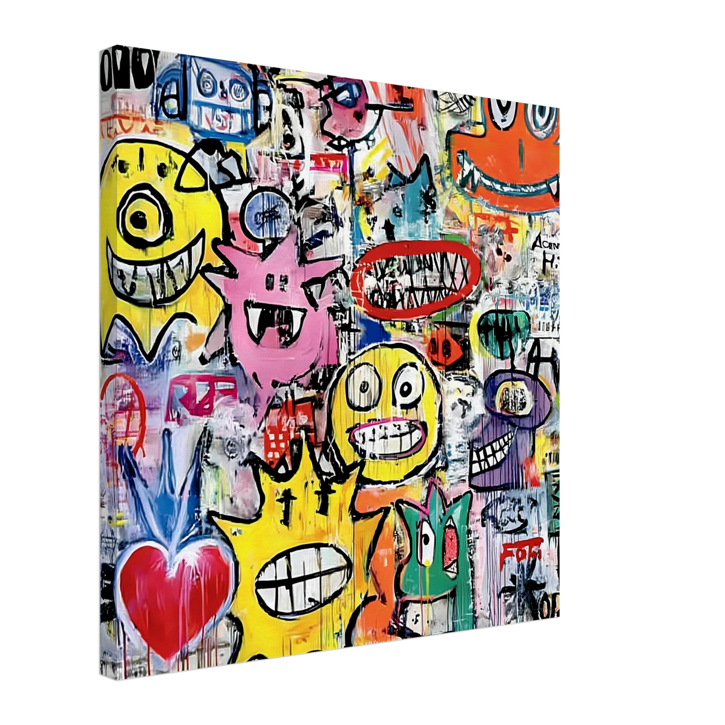Le Mur aux Monstres — tableau sur toile — art mural STNCL