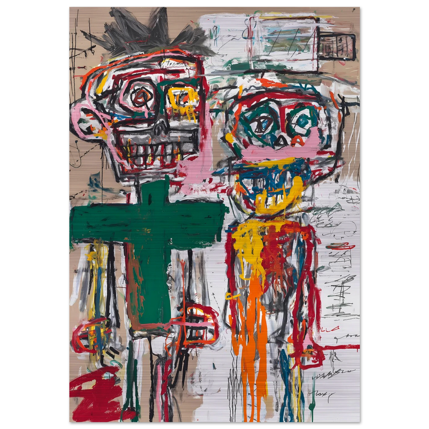 Deux Totems — tableau aluminium — art mural STNCL
