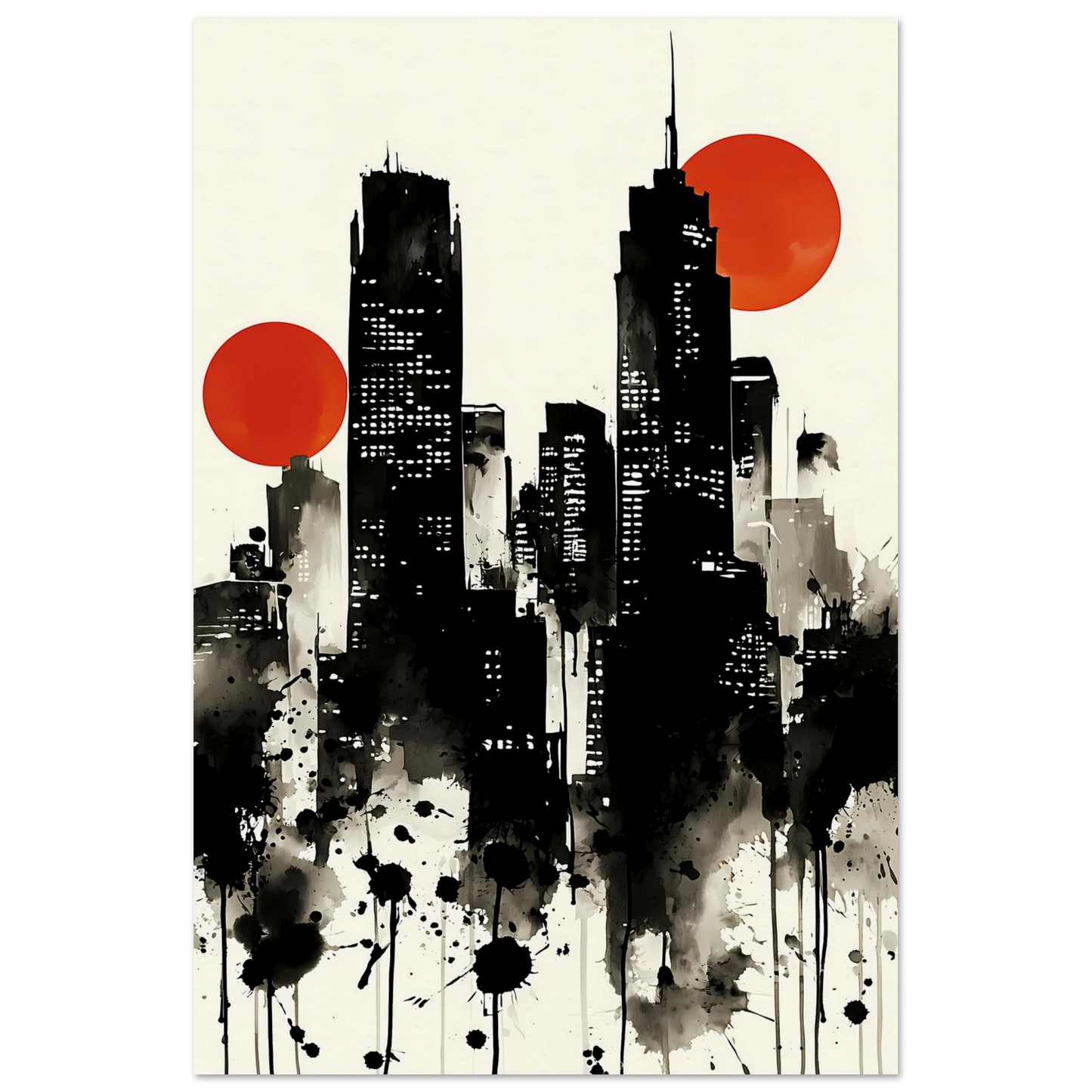 Ville d'Encre — affiche d'art — vue 4 — art mural STNCL