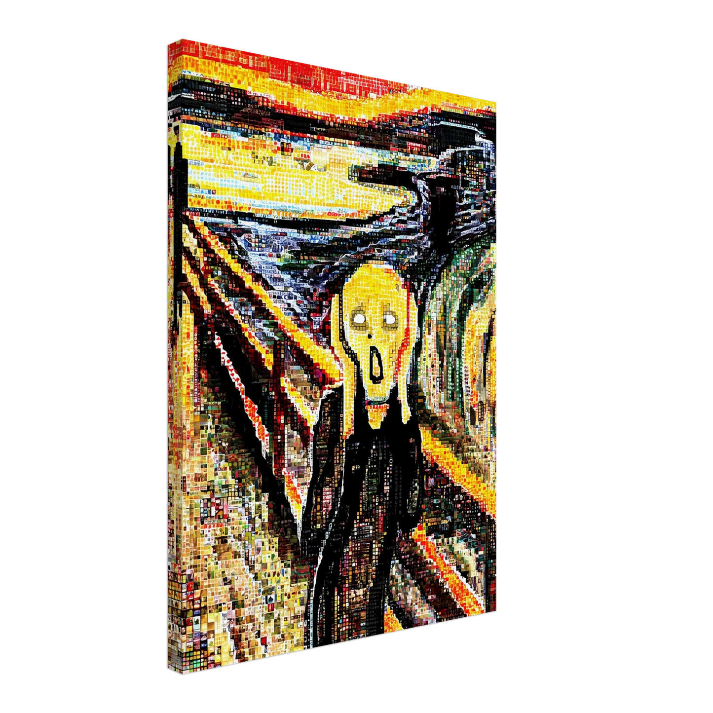 Le Cri en Mosaïque — tableau sur toile — vue 3 — art mural STNCL