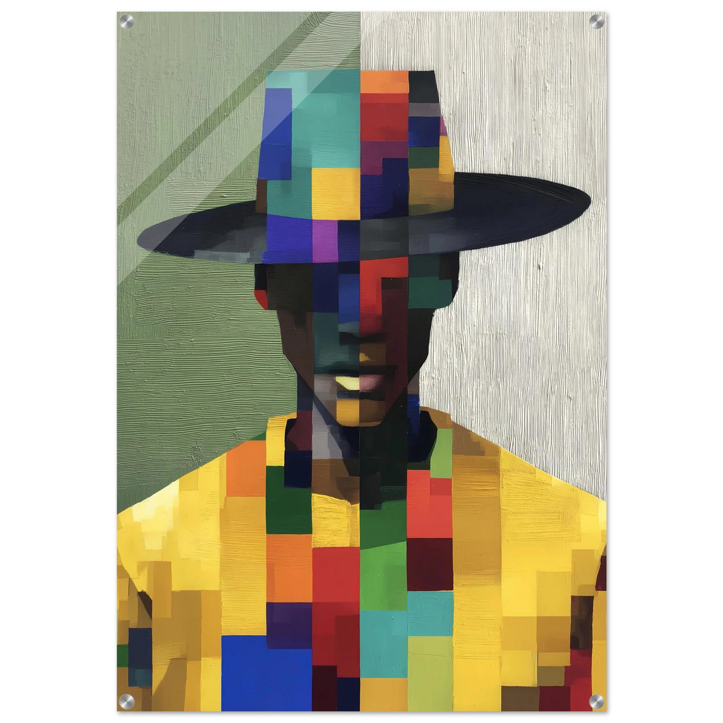 Portrait en Mosaïque — tableau plexiglas — art mural STNCL