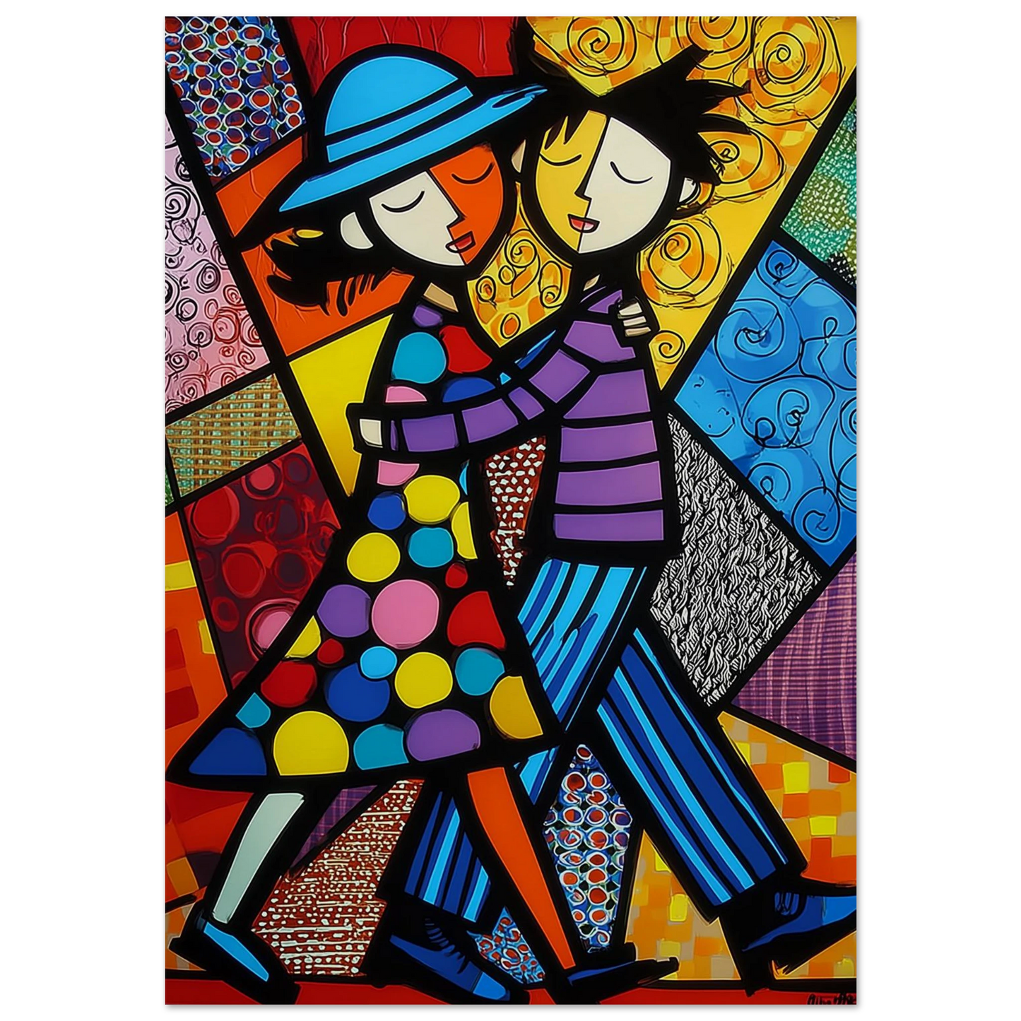 Couple Dansant Ensemble — affiche d'art — art mural STNCL