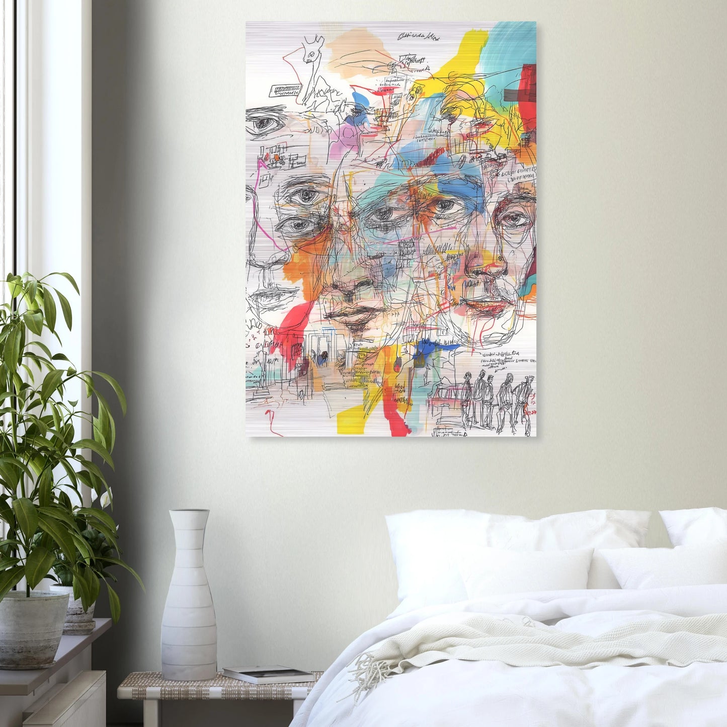 Carnet de Visages — tableau aluminium — vue 7 — art mural STNCL