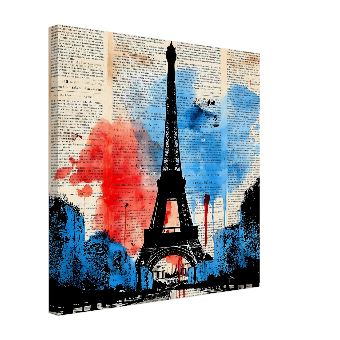 Paris Tricolore — tableau sur toile — vue 4 — art mural STNCL