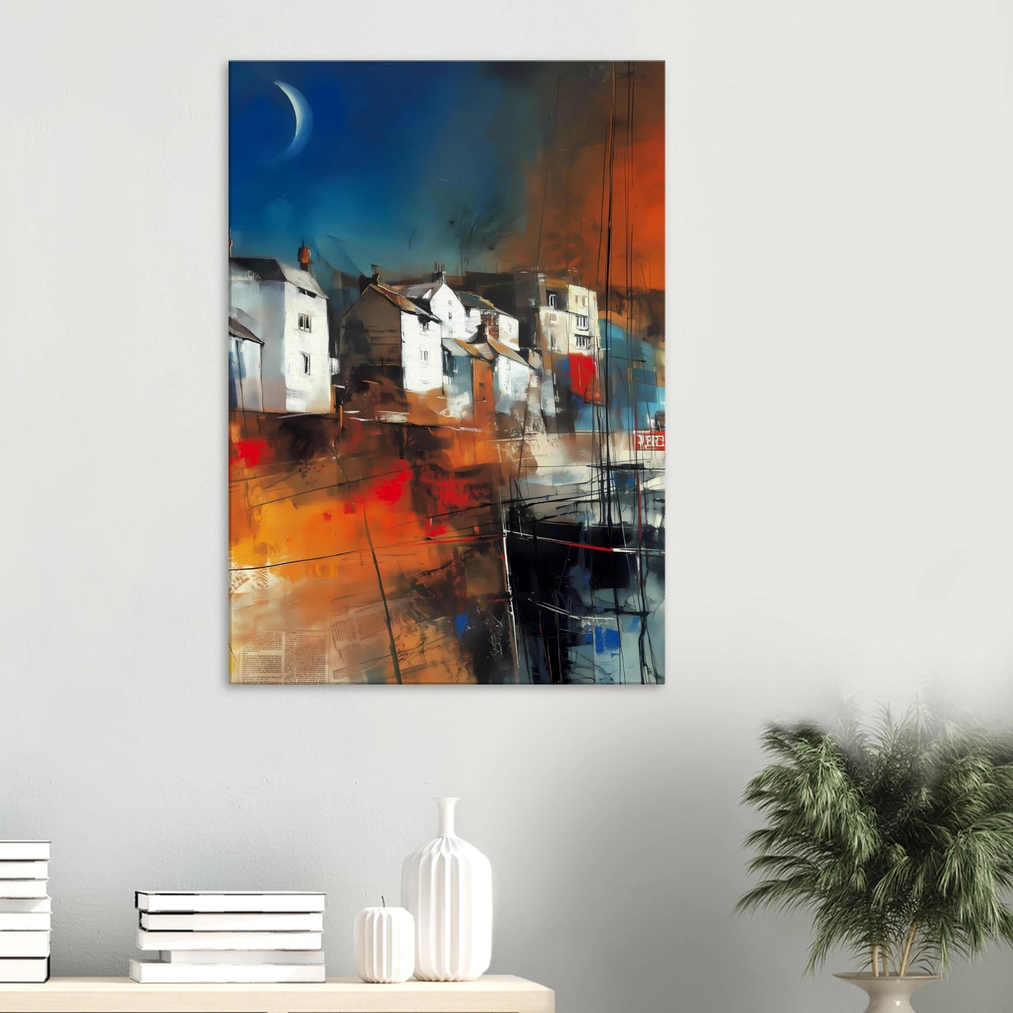 Port sous le Croissant de Lune — tableau sur toile — vue 6 — art mural STNCL