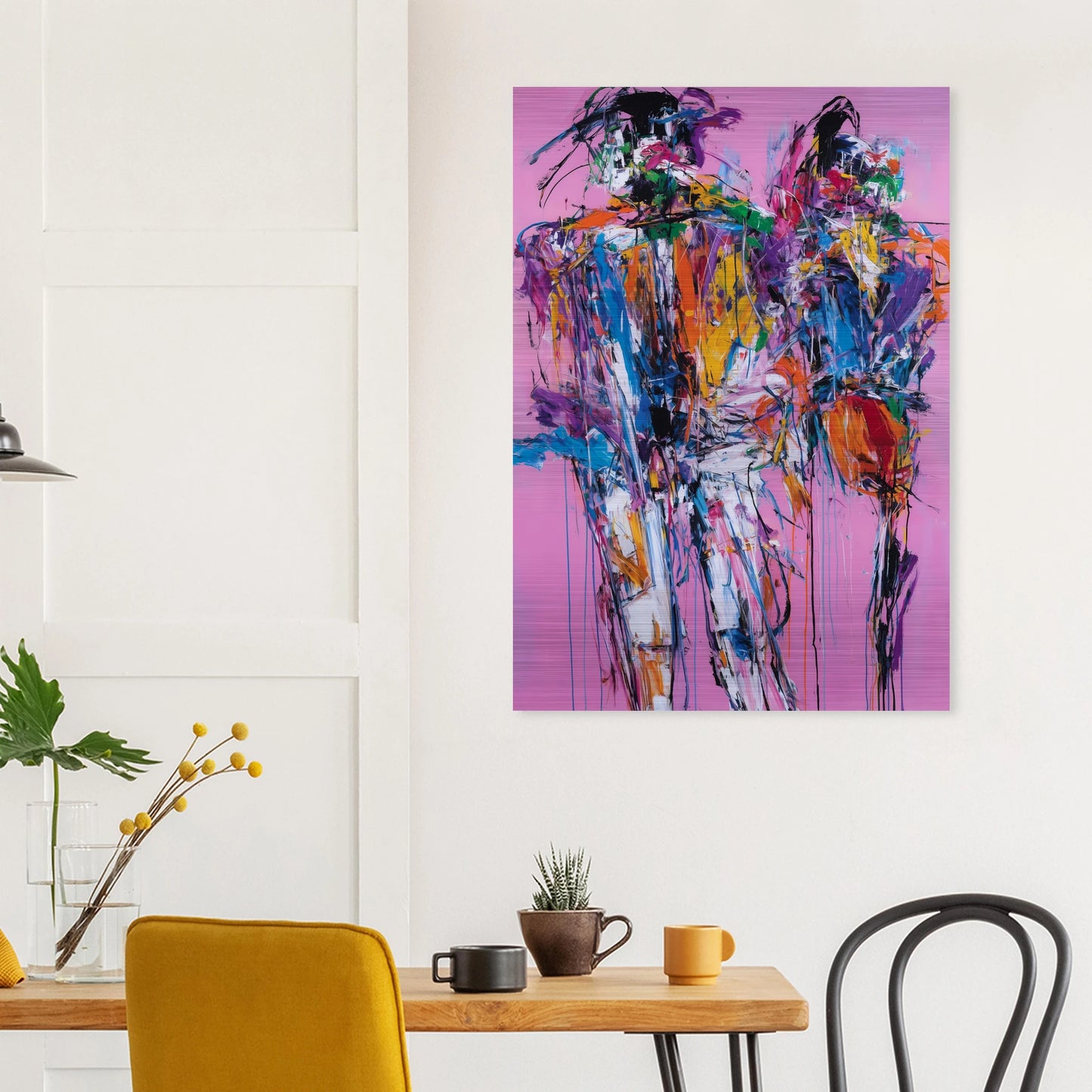 Duo en Tumulte — tableau aluminium — vue 8 — art mural STNCL