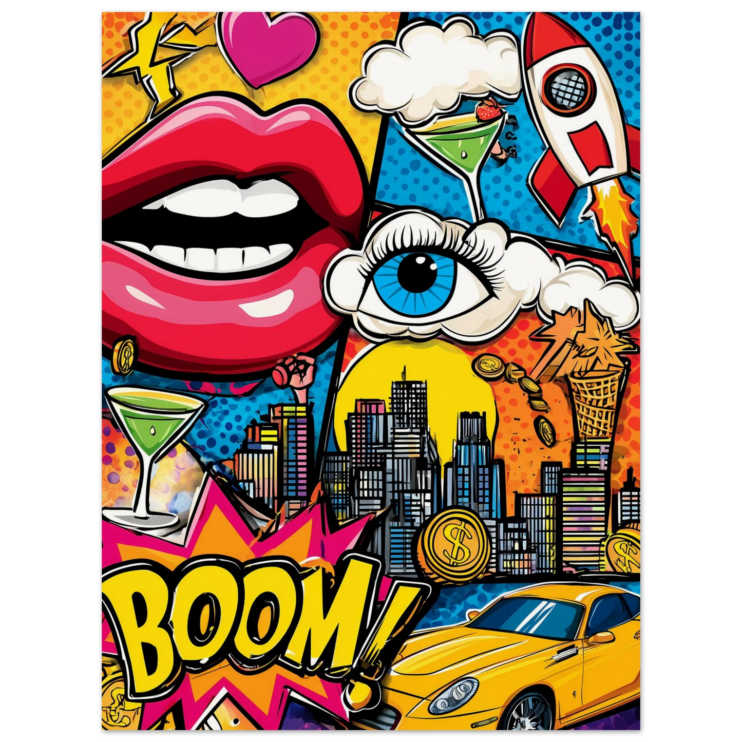 BOOM Pop Art — affiche d'art — vue 2 — art mural STNCL
