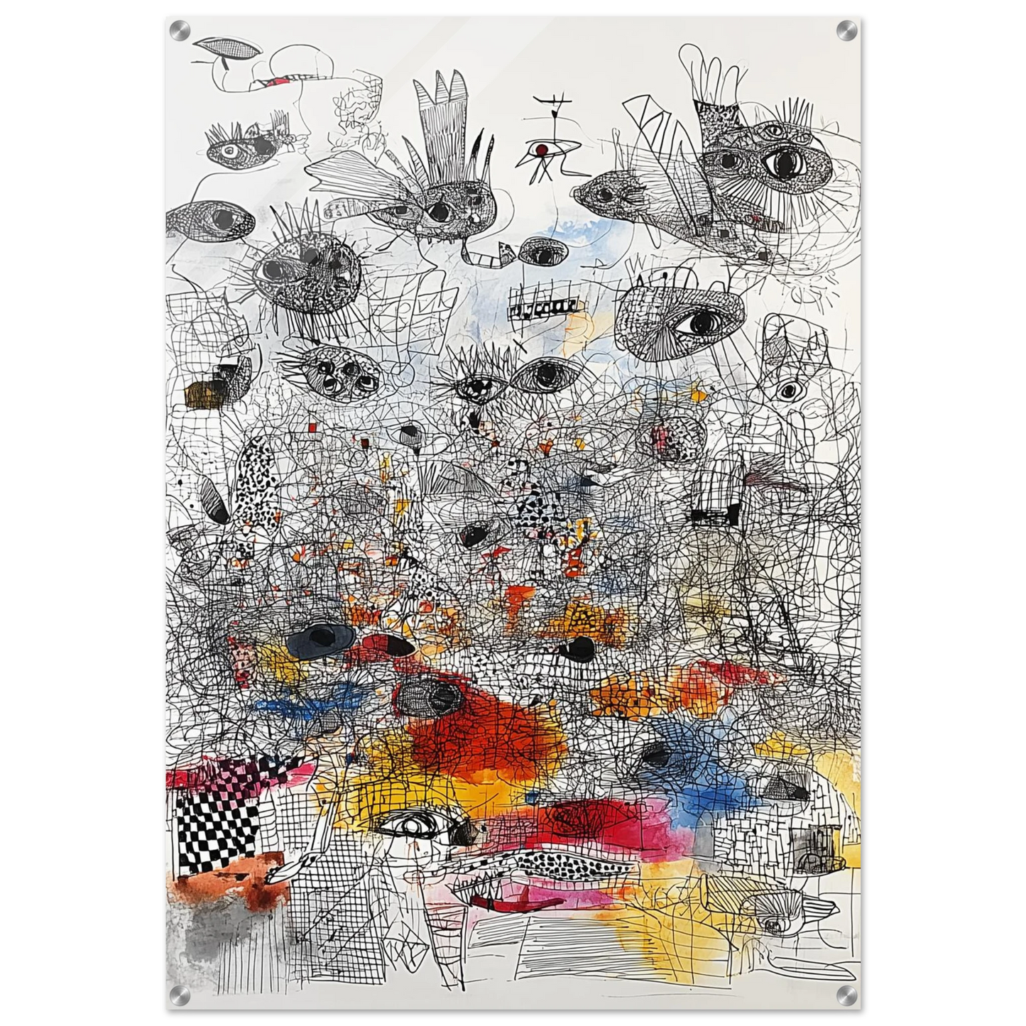 Regards Flottants Sans Fin — tableau plexiglas — art mural STNCL