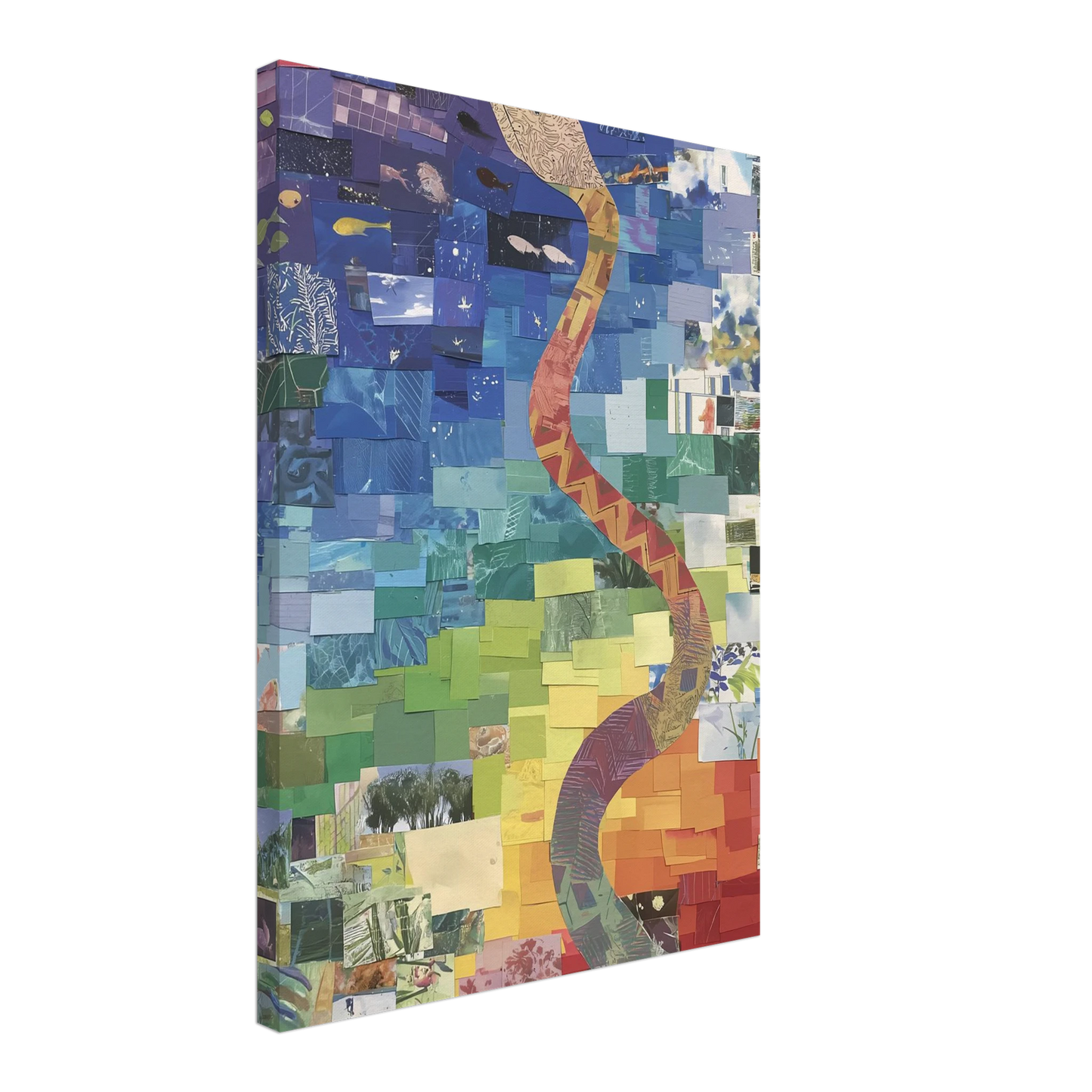 Serpent des Saisons — tableau sur toile — vue 3 — art mural STNCL