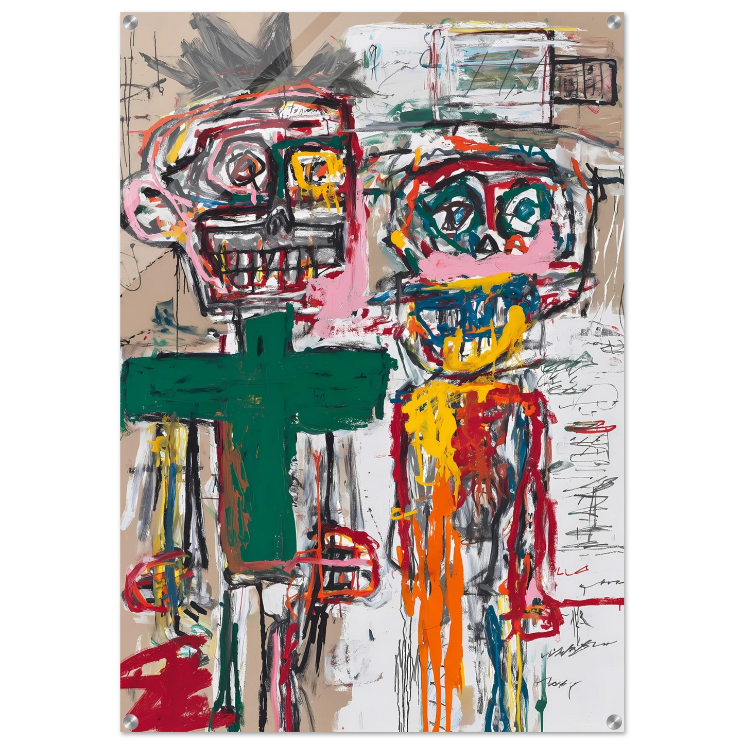 Deux Totems — tableau plexiglas — art mural STNCL