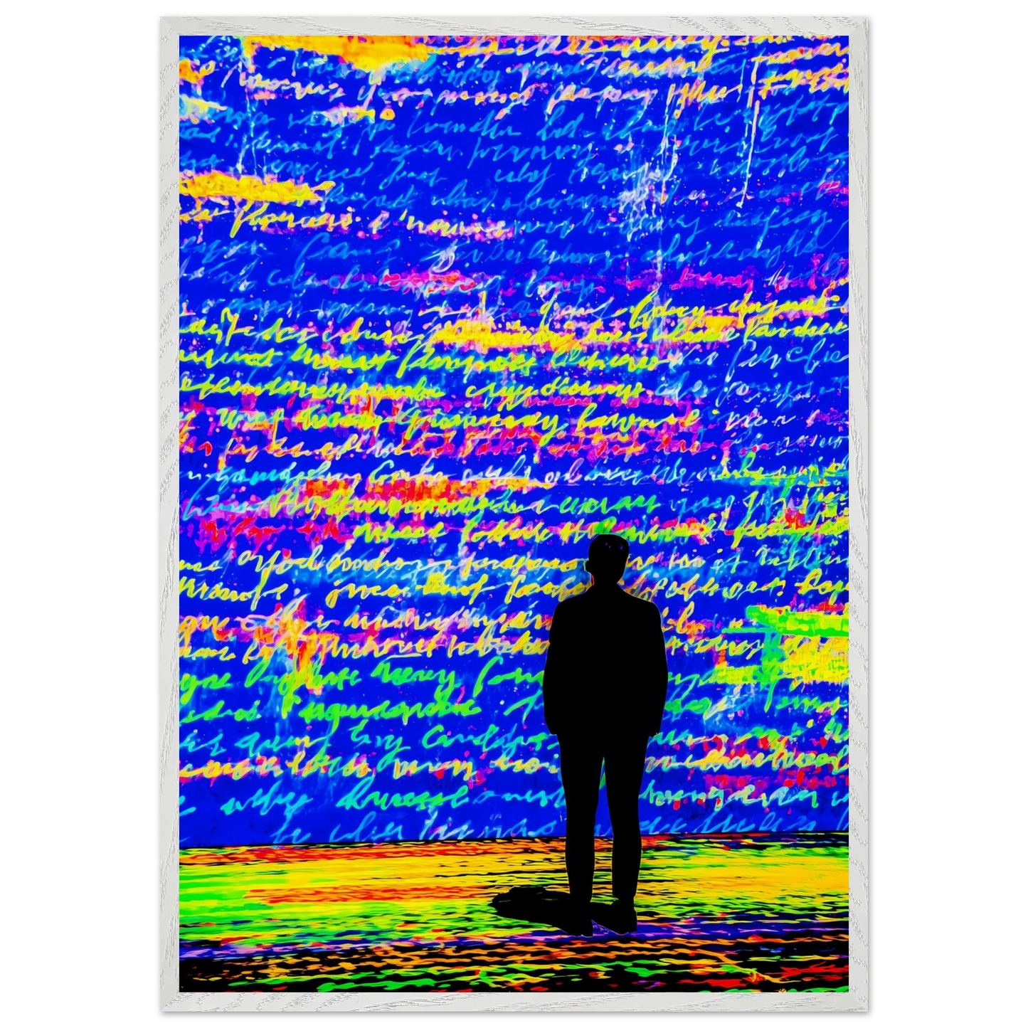 Le Mur Écrit — tableau encadré bois — vue 5 — art mural STNCL