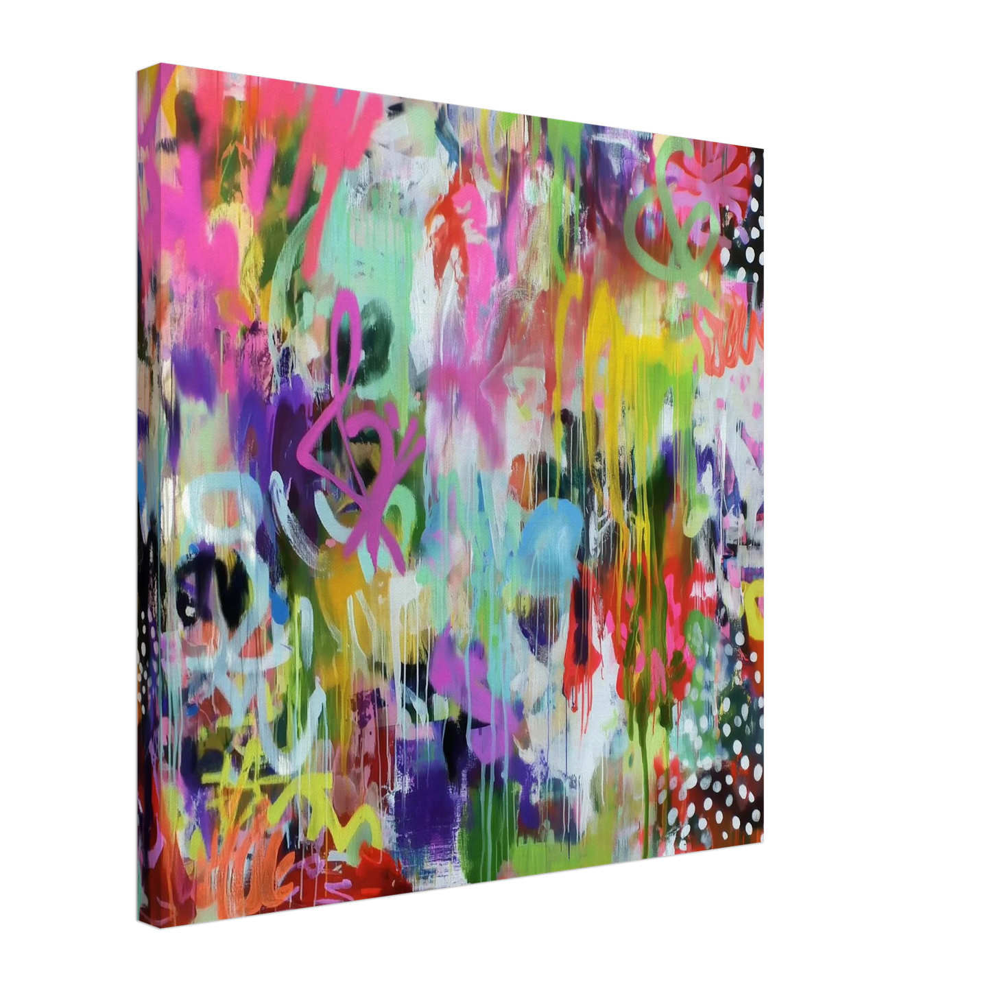 Fête sous la Pluie Néon — tableau sur toile — vue 4 — art mural STNCL