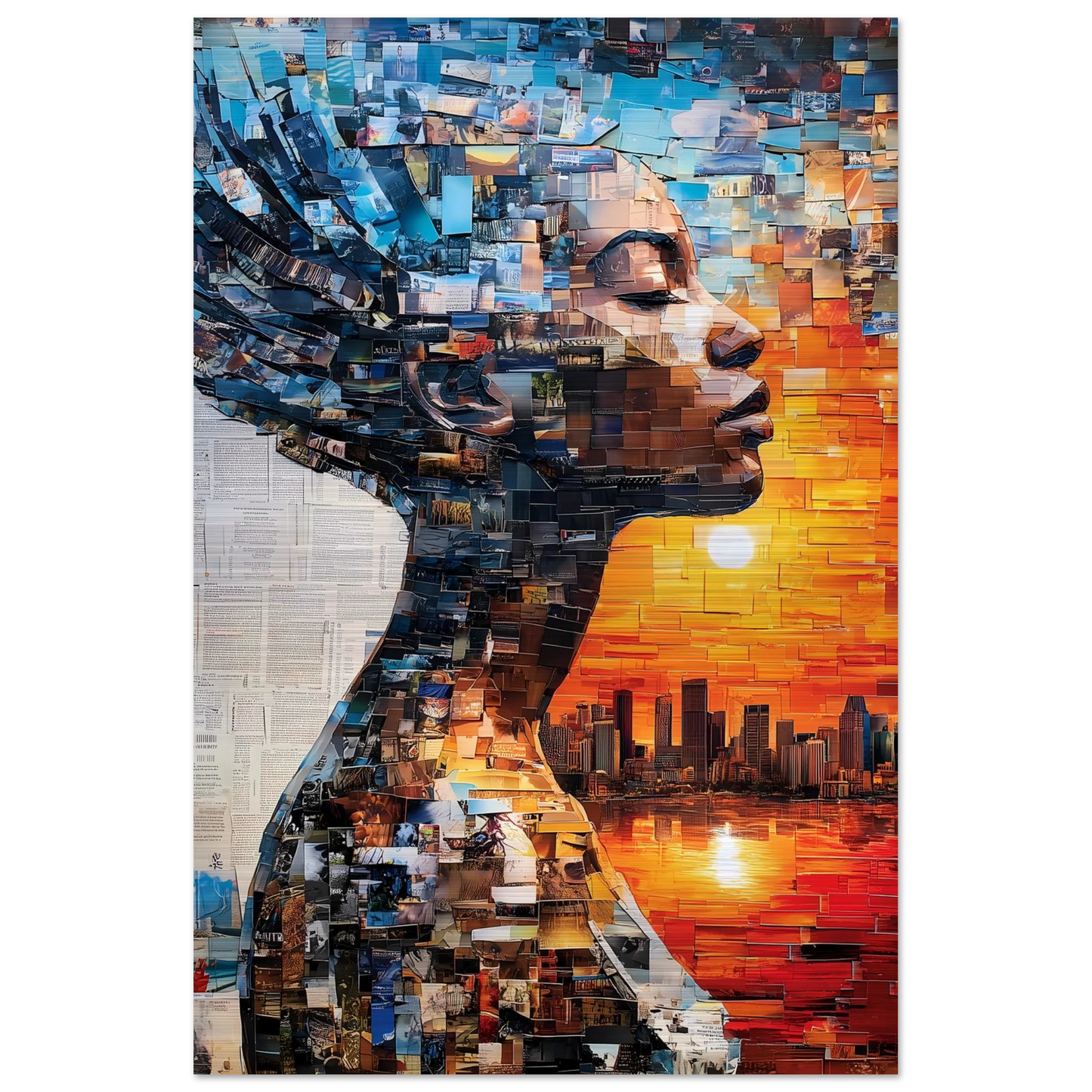 Horizon de Papier — tableau aluminium — vue 3 — art mural STNCL