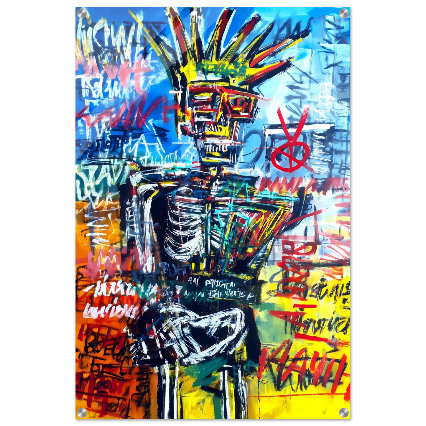 Roi Squelette — tableau plexiglas — vue 5 — art mural STNCL