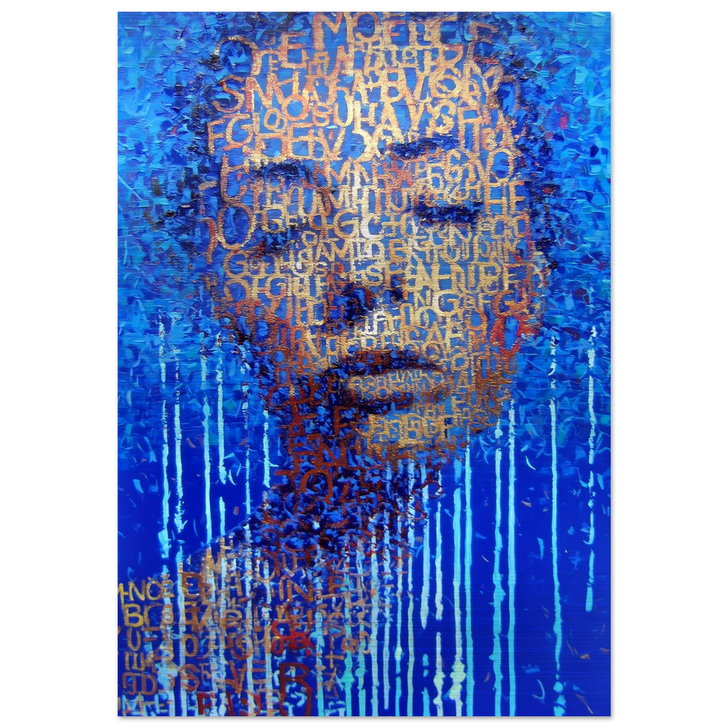 Visage de Lettres — tableau aluminium — art mural STNCL