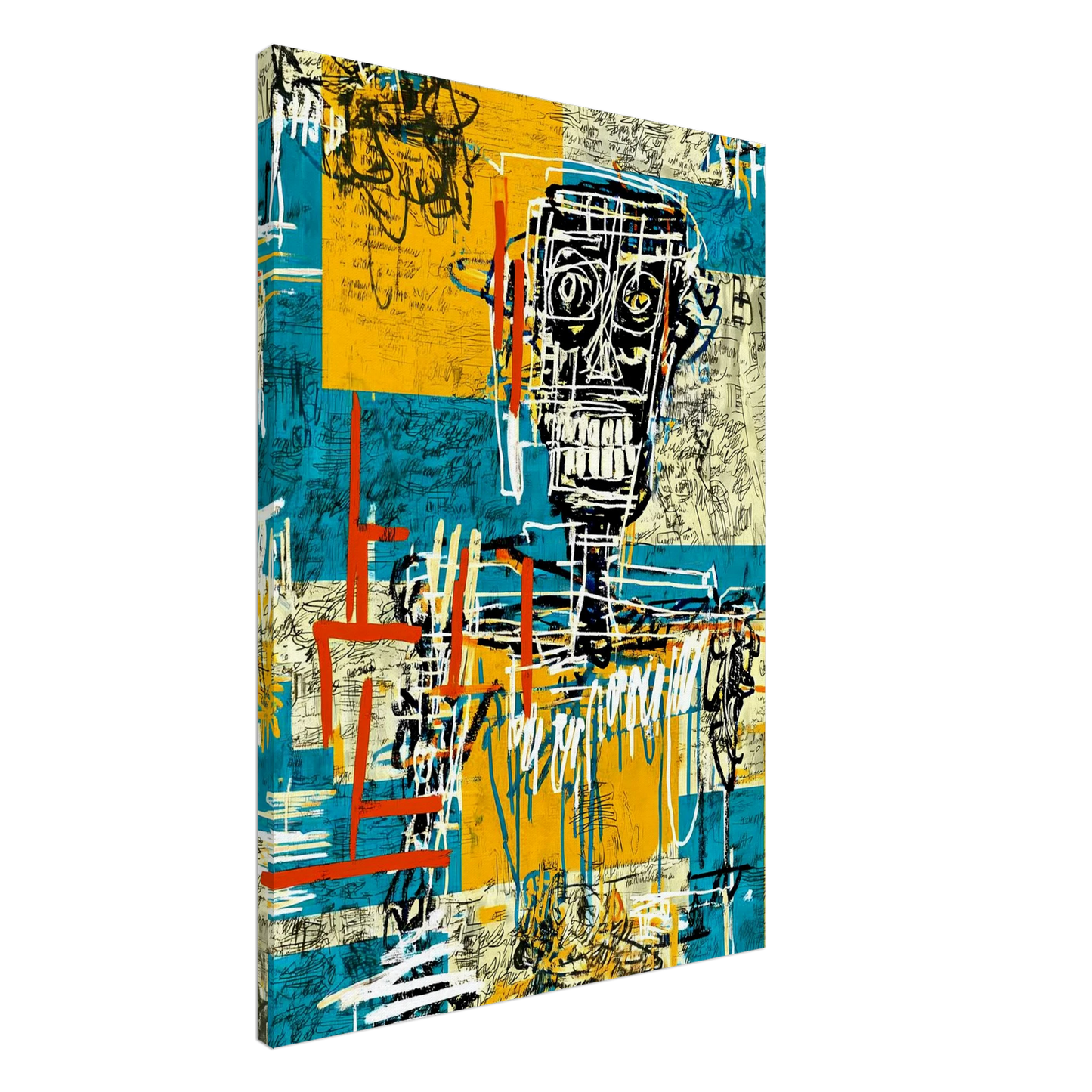 Visage Griffé — tableau sur toile — art mural STNCL