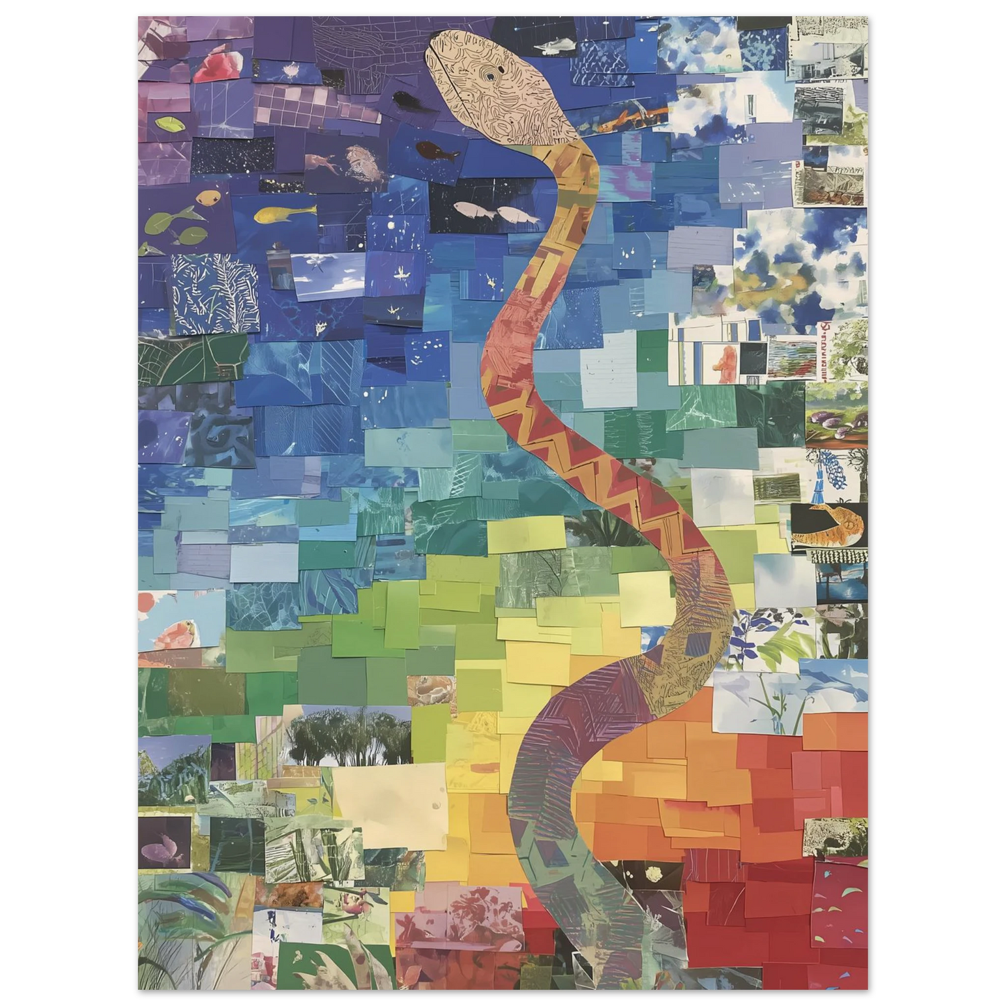 Serpent des Saisons — affiche d'art — vue 3 — art mural STNCL