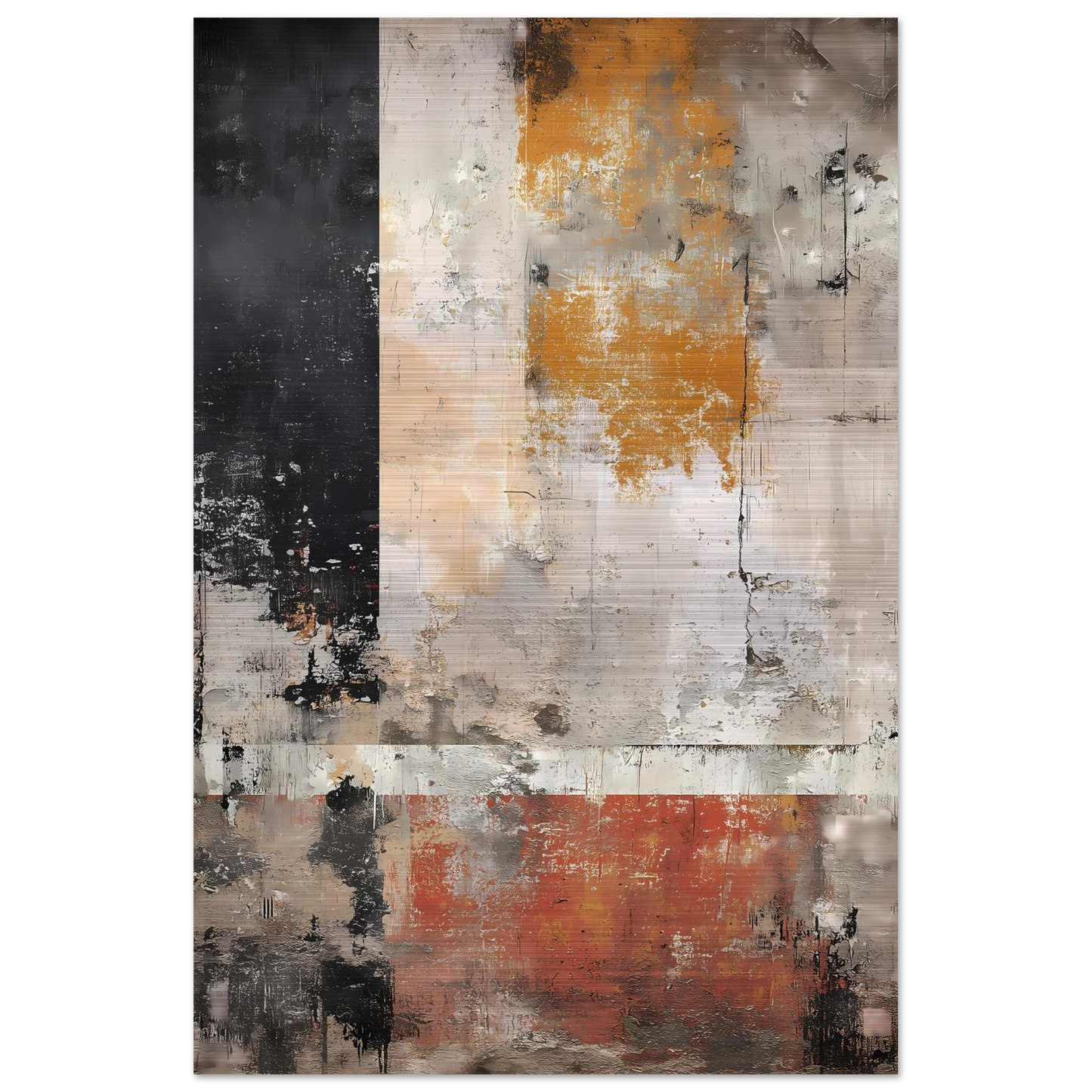 Champs de Patine — tableau aluminium — vue 3 — art mural STNCL