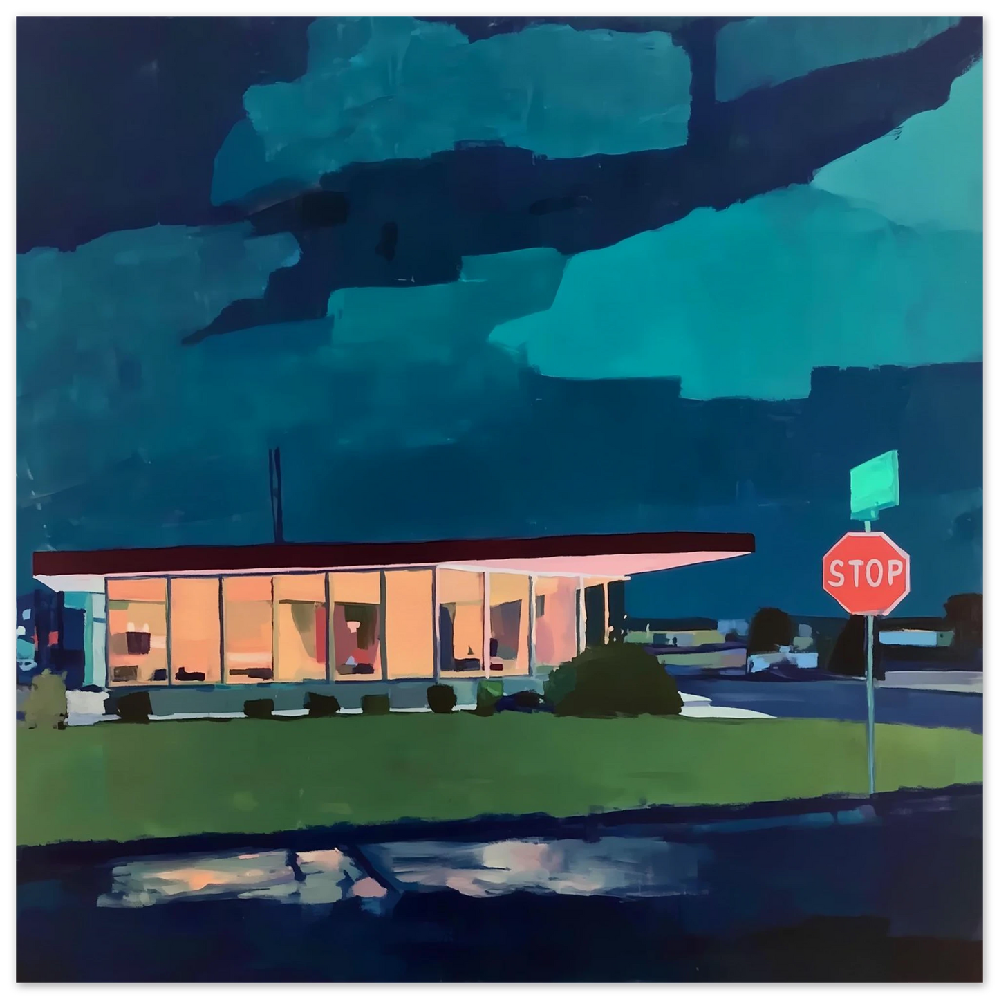 Lumière sur la Route — affiche d'art — vue 5 — art mural STNCL