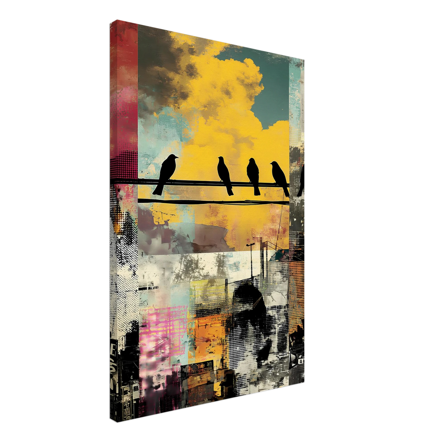 Perchoir Urbain — tableau sur toile — vue 2 — art mural STNCL