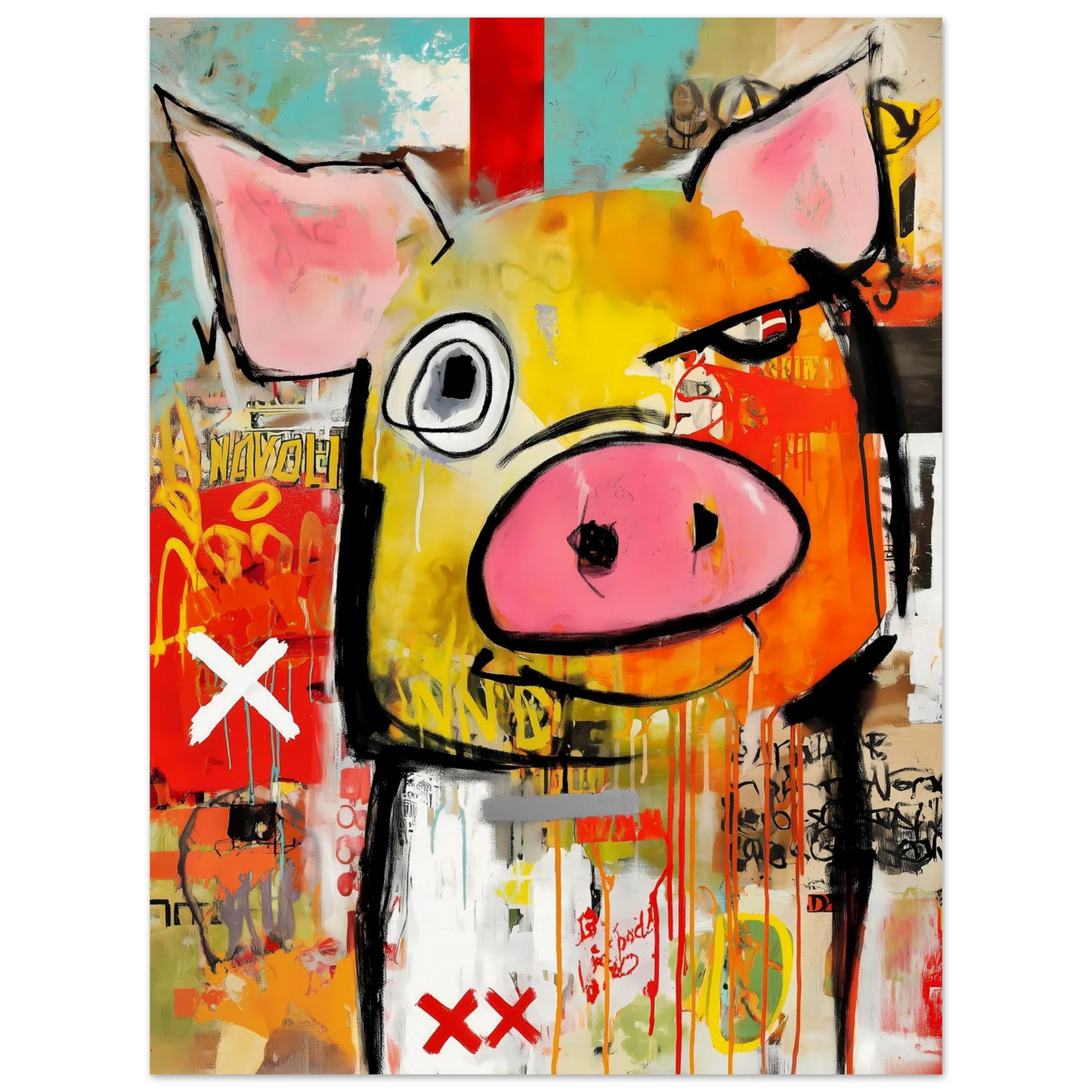 Le Cochon Bougon — affiche d'art — vue 2 — art mural STNCL