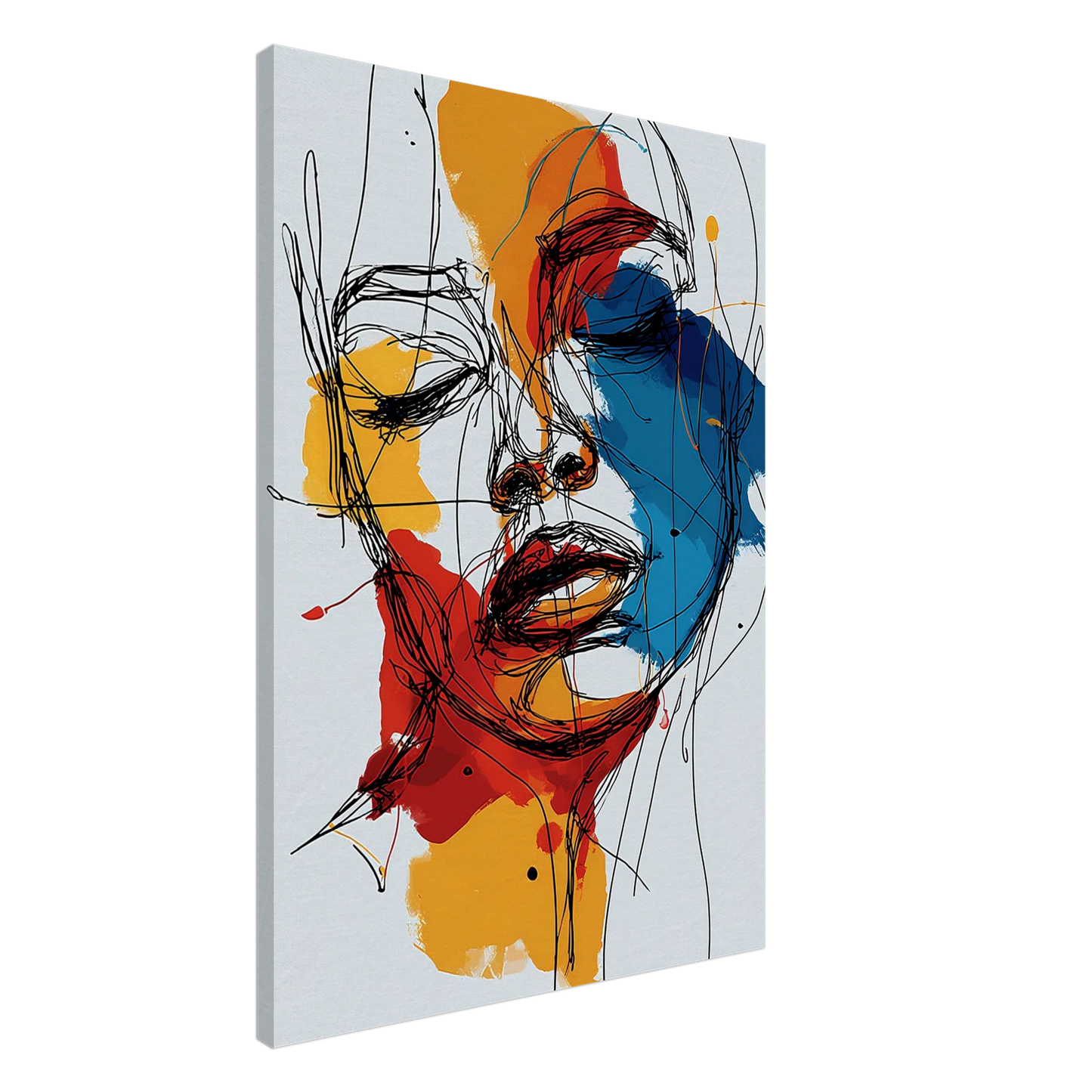 Visage en Filigrane — tableau sur toile — art mural STNCL