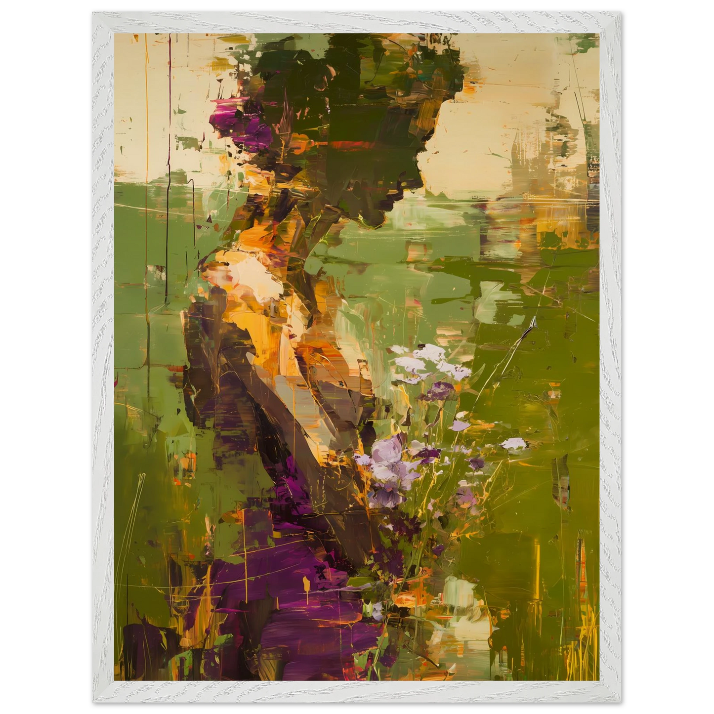 Dans les Herbes Hautes — tableau encadré bois — vue 8 — art mural STNCL