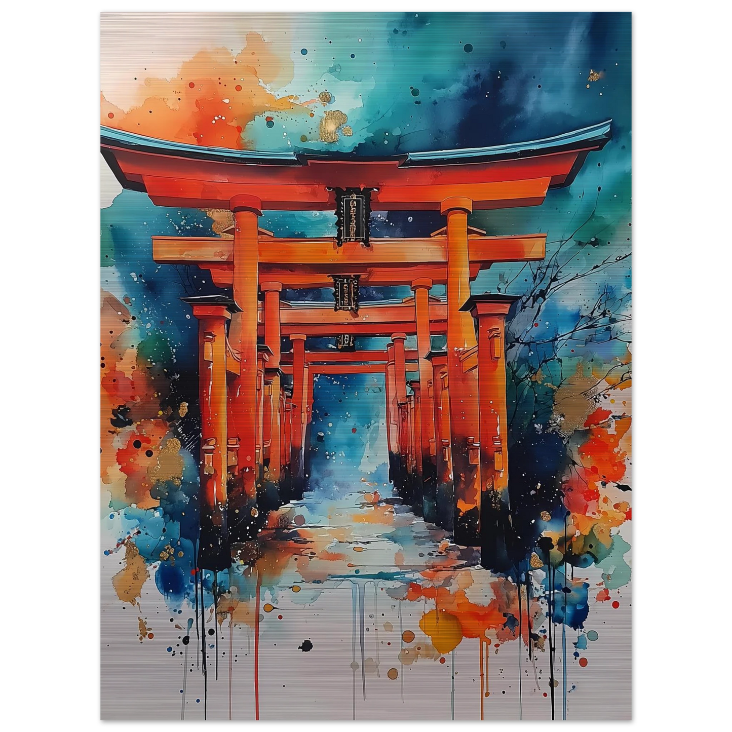 Le Sentier des Mille Portes — tableau aluminium — vue 2 — art mural STNCL