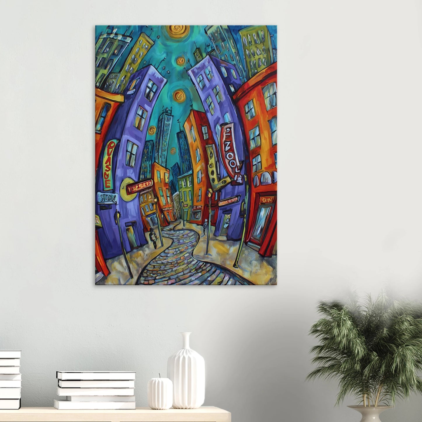 Ville Tourbillon — tableau sur toile — vue 6 — art mural STNCL