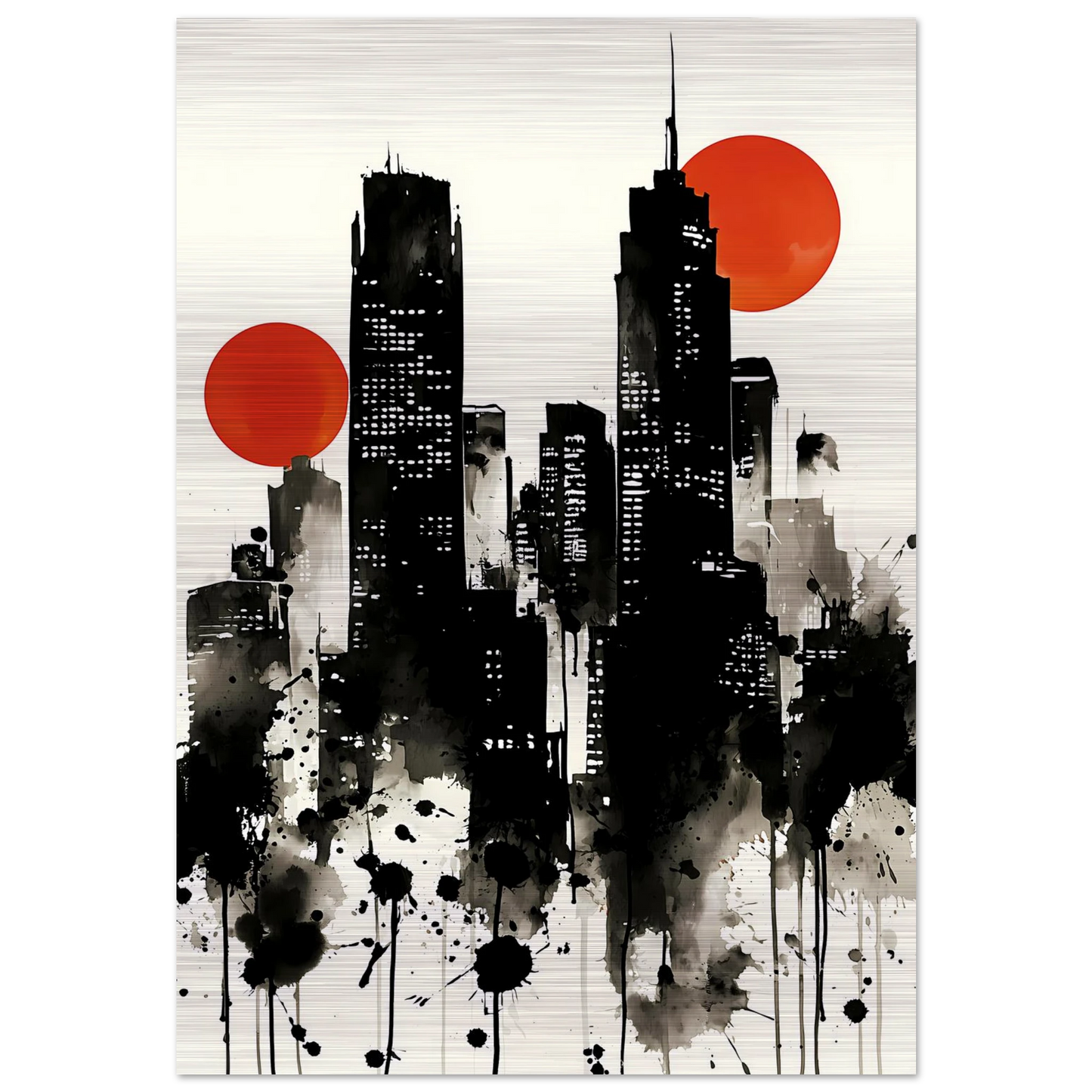 Ville d'Encre — tableau aluminium — art mural STNCL