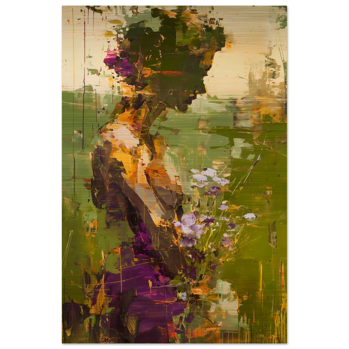 Dans les Herbes Hautes — tableau aluminium — vue 3 — art mural STNCL