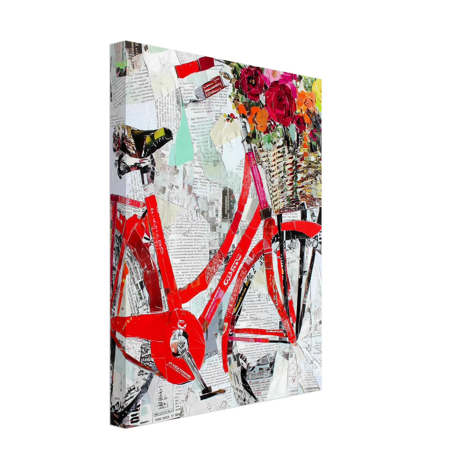 Le Vélo Fleuri — tableau sur toile — vue 4 — art mural STNCL