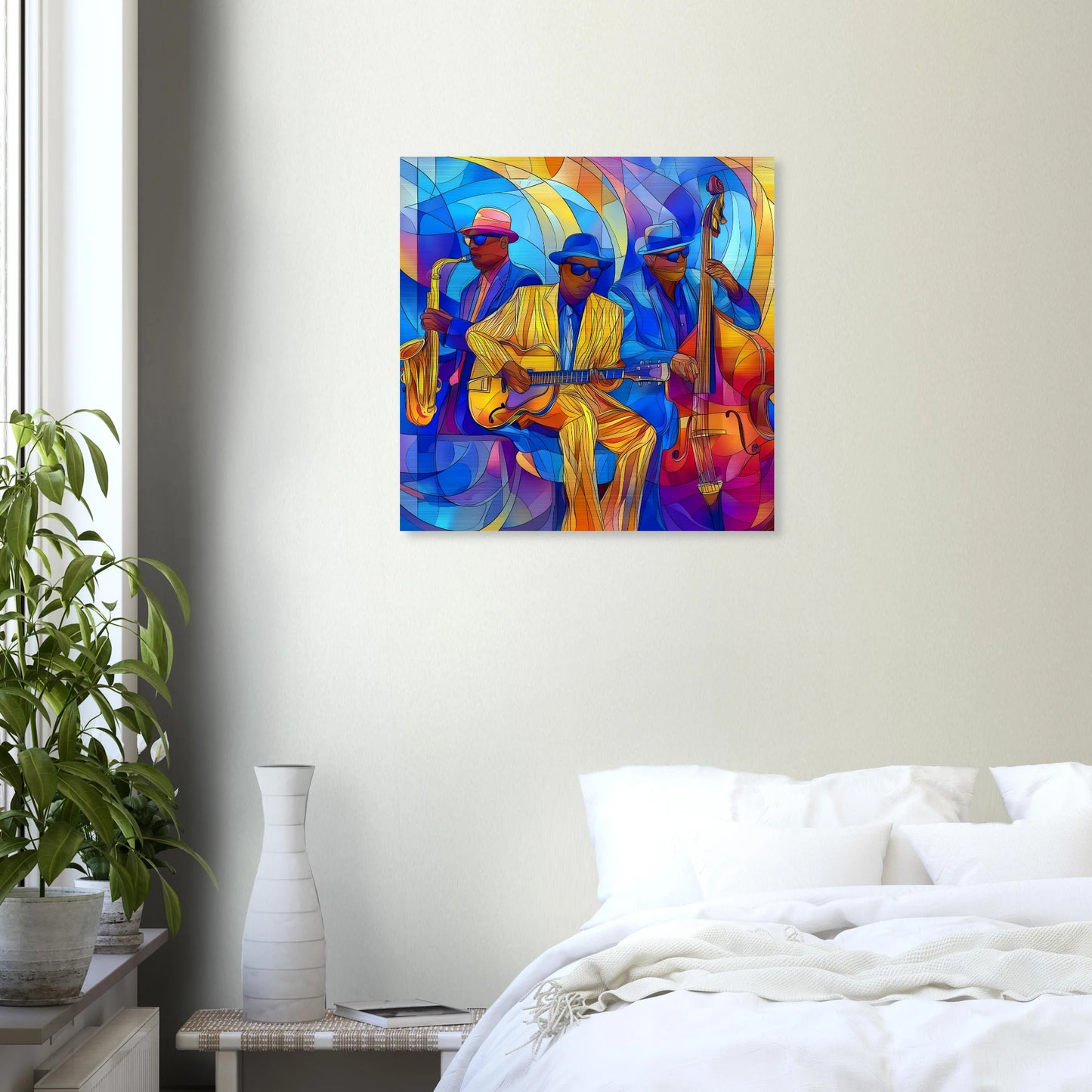 Trio de Jazz — tableau aluminium — vue 6 — art mural STNCL