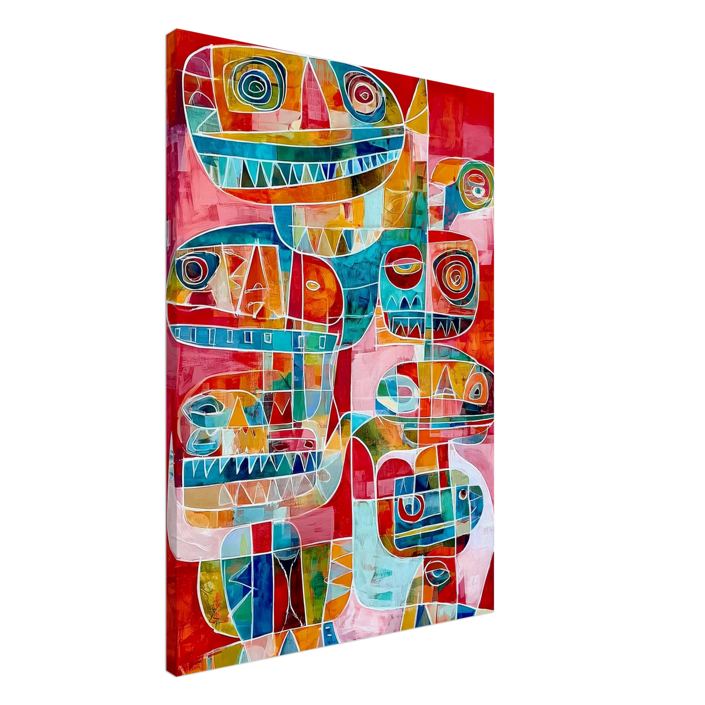 Totems Imbriqués — tableau sur toile — art mural STNCL