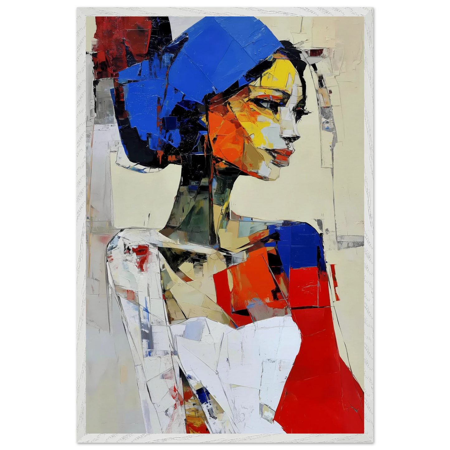 Profil en Éclats de Couleur — tableau encadré bois — vue 7 — art mural STNCL