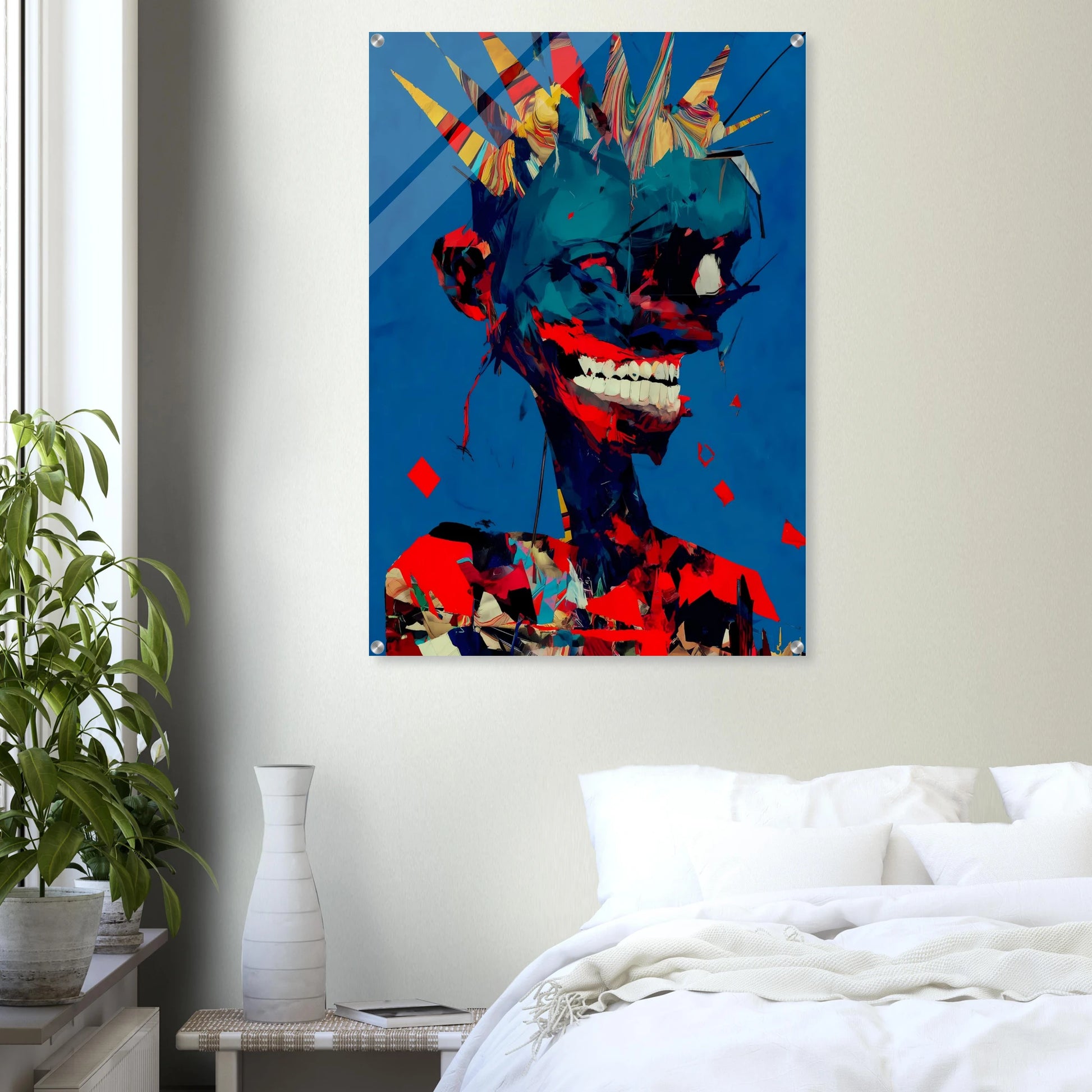 Le Rire Bleu — tableau plexiglas — vue 7 — art mural STNCL