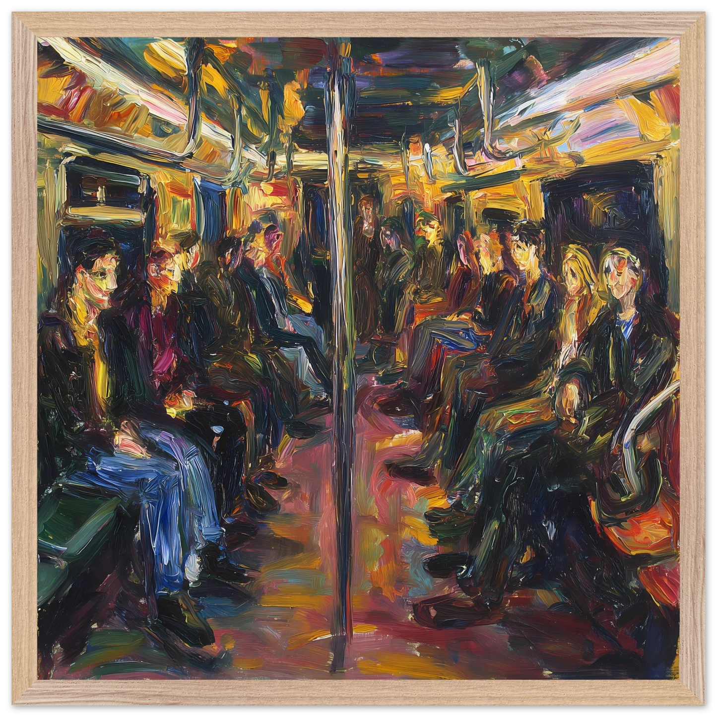 Rame du Soir — tableau encadré bois — vue 3 — art mural STNCL