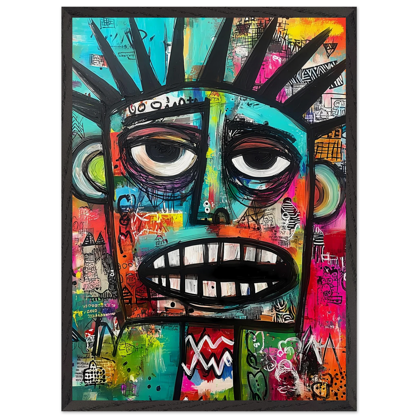 Le Cri Muet — tableau encadré bois — vue 10 — art mural STNCL