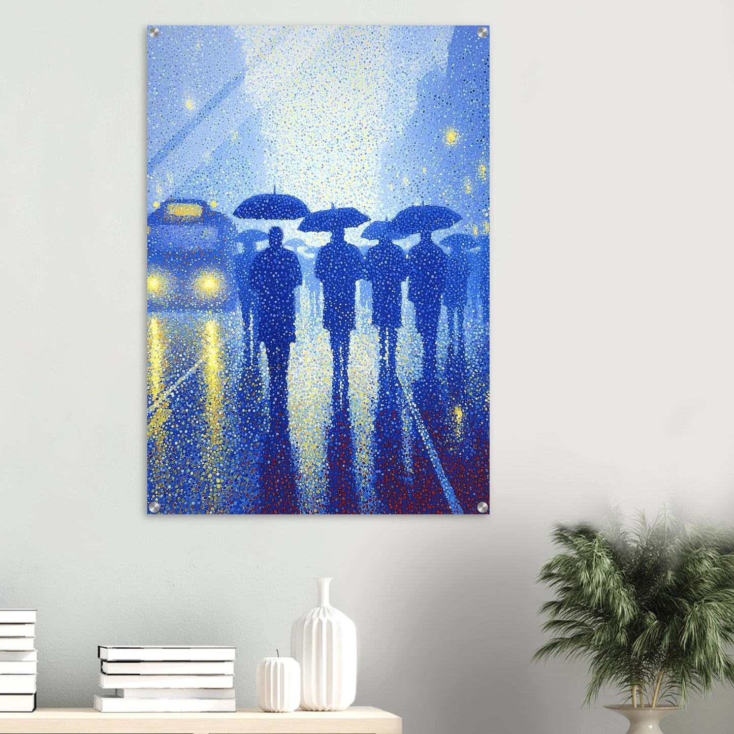 Pluie en Pointillés — tableau plexiglas — vue 6 — art mural STNCL