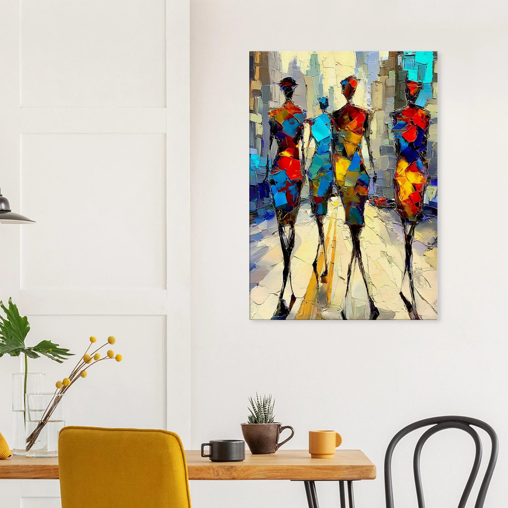 Silhouettes en Mosaïque — tableau sur toile — vue 8 — art mural STNCL